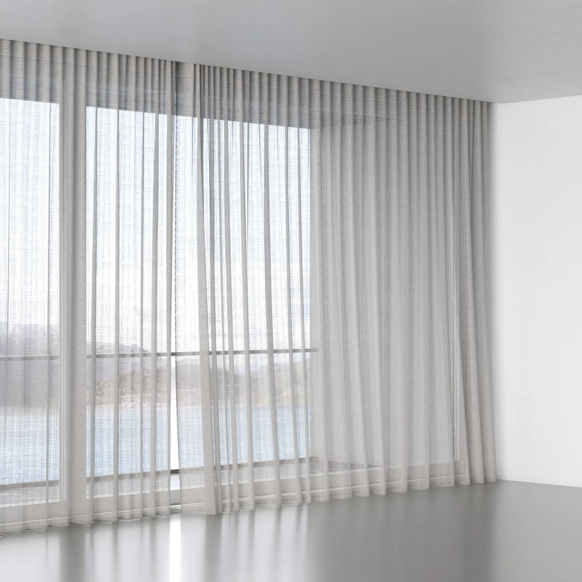 Full view of Scandinese Stone, wave pleat