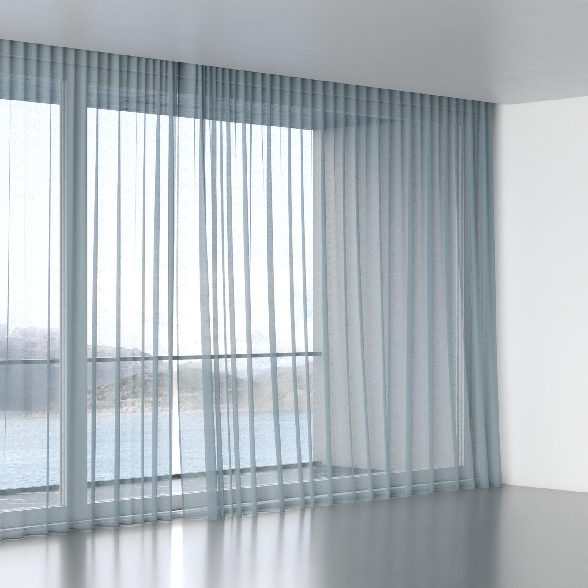 Full view of Elevate Sky, wave pleat