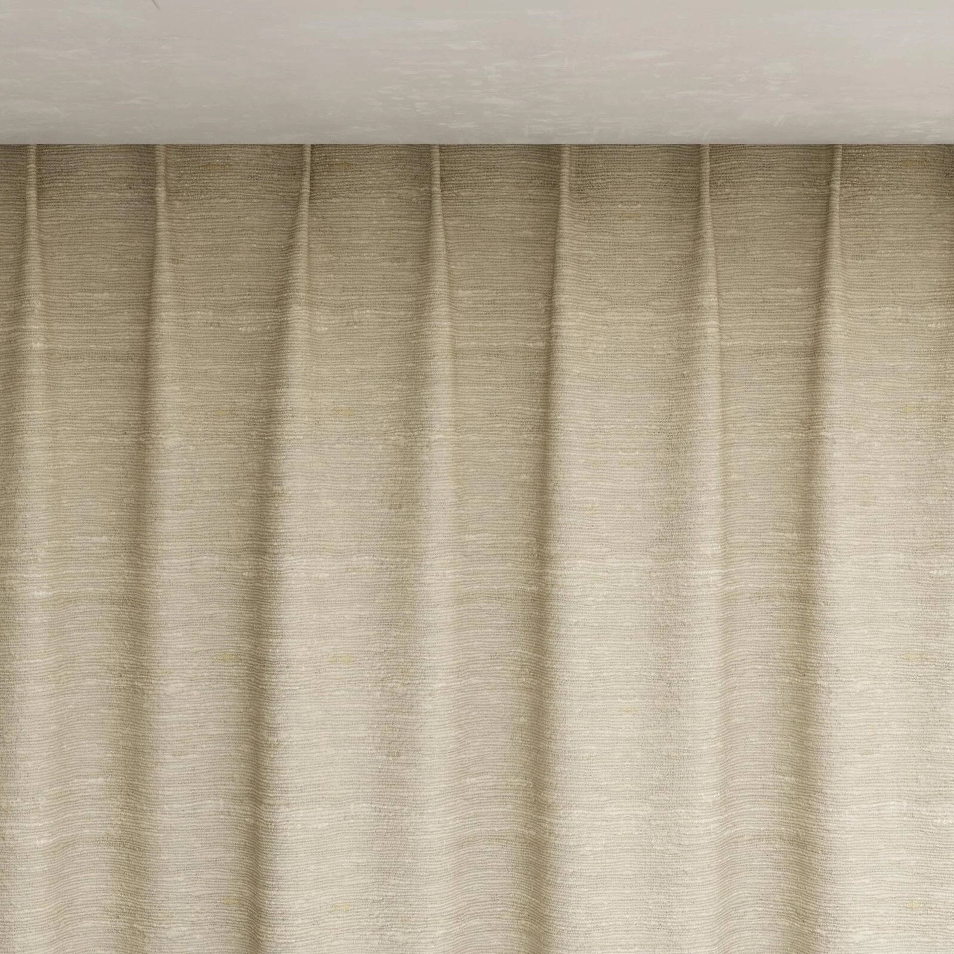 Top view of Tennessee Tussah Gold, pinch pleat