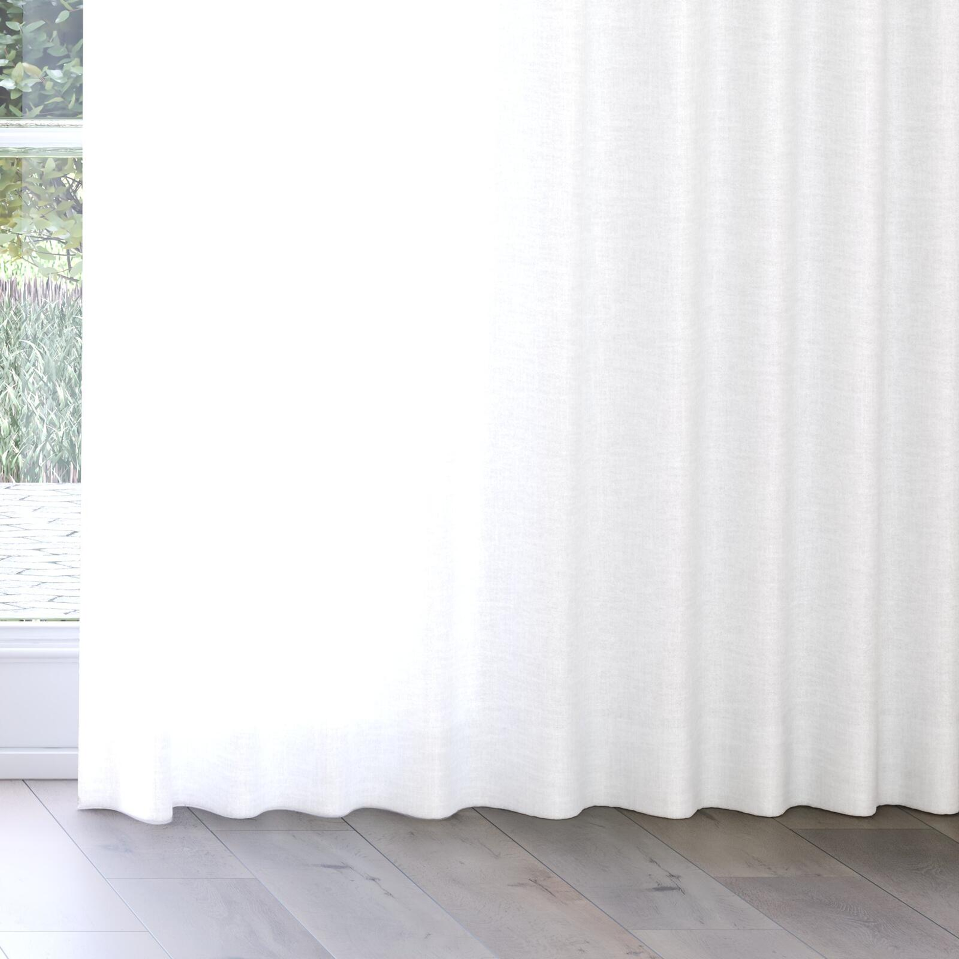 Bottom view of Motion Ivory, on curtain rail
