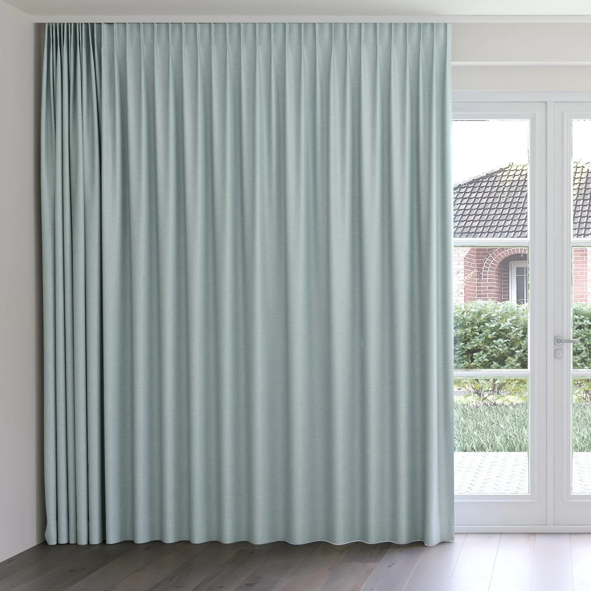 Front view of Bravo Mineral, on curtain rail