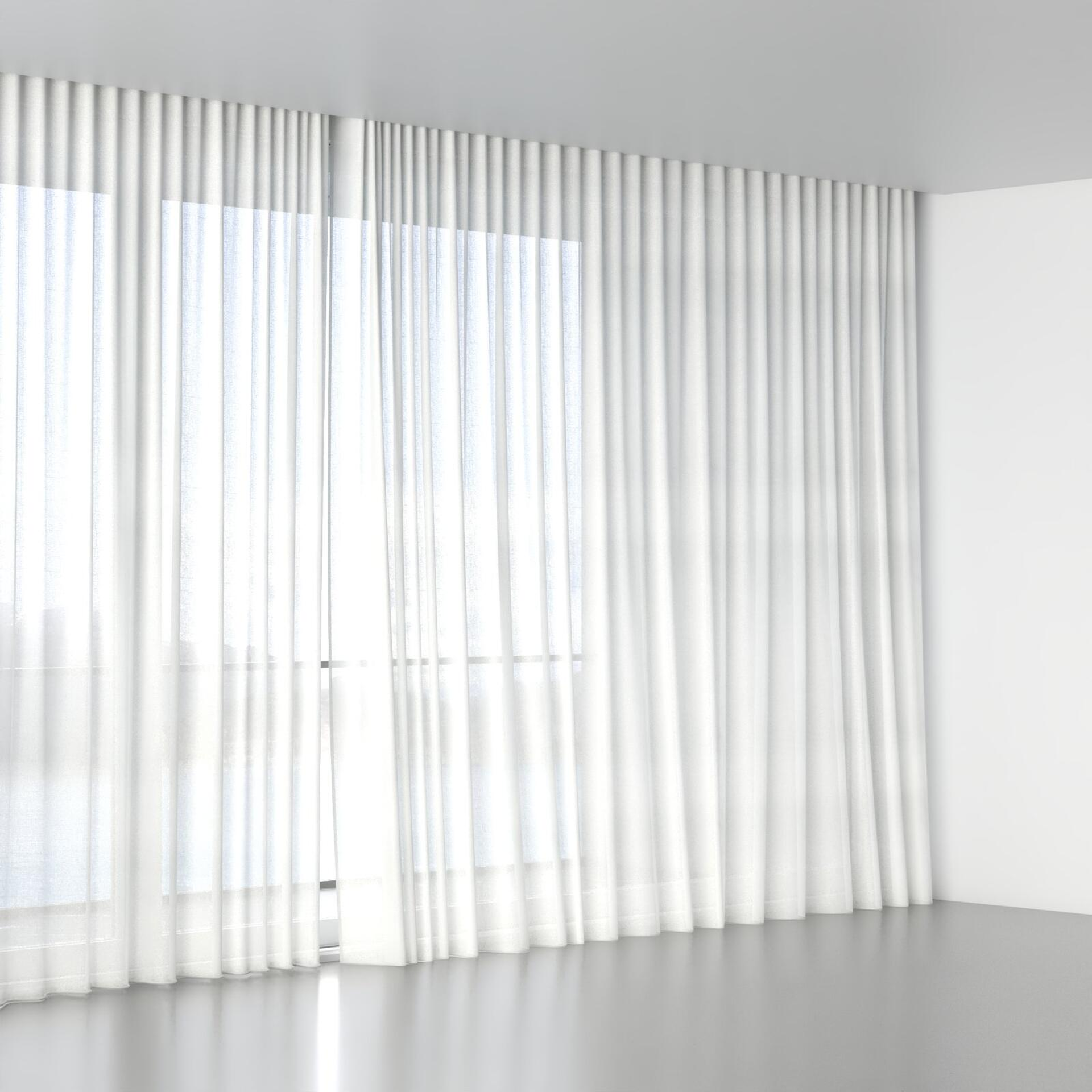 Full view of Open Cream, wave pleat