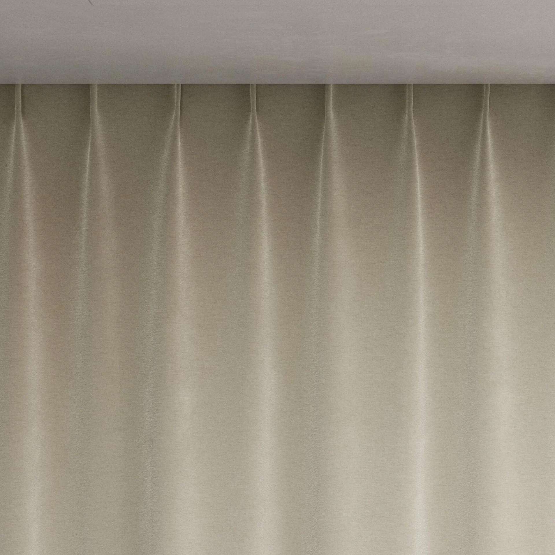 Top view of Geneva Feather, pinch pleat