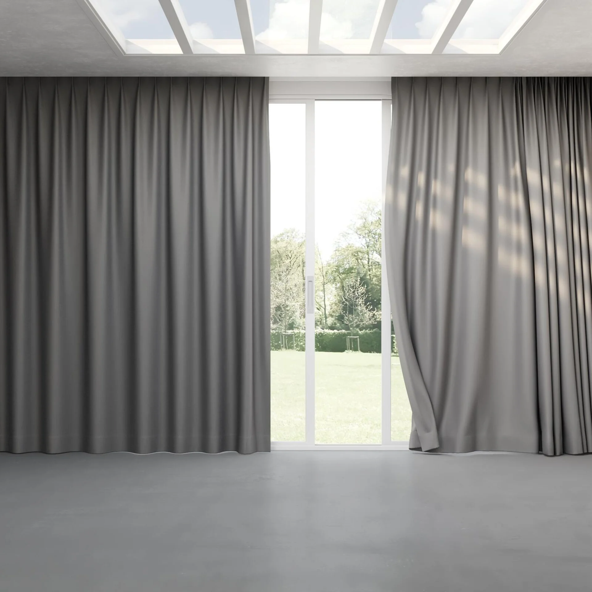 Full view of Woolskin Elephant, pinch pleat