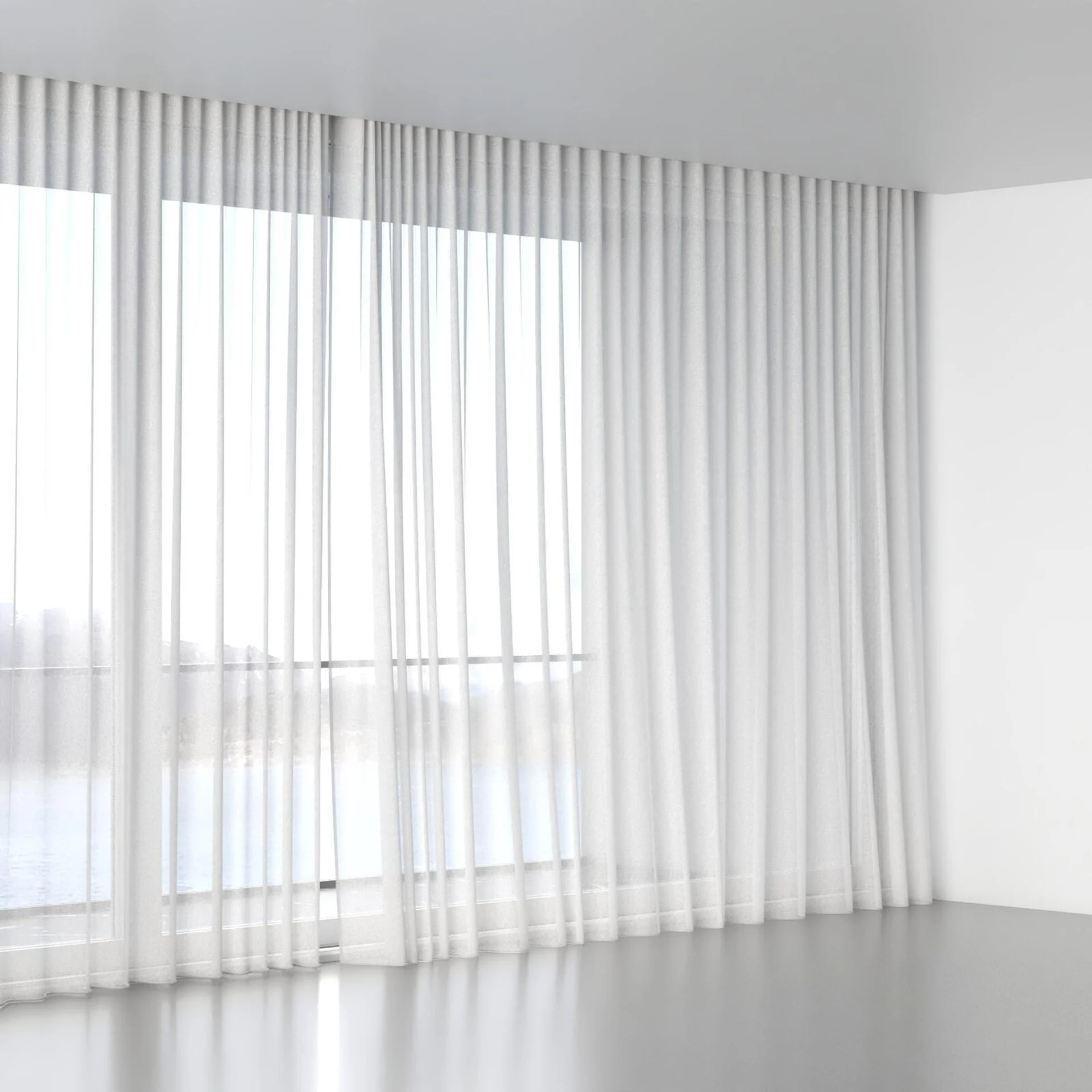 Full view of Bonsai Pearl, wave pleat