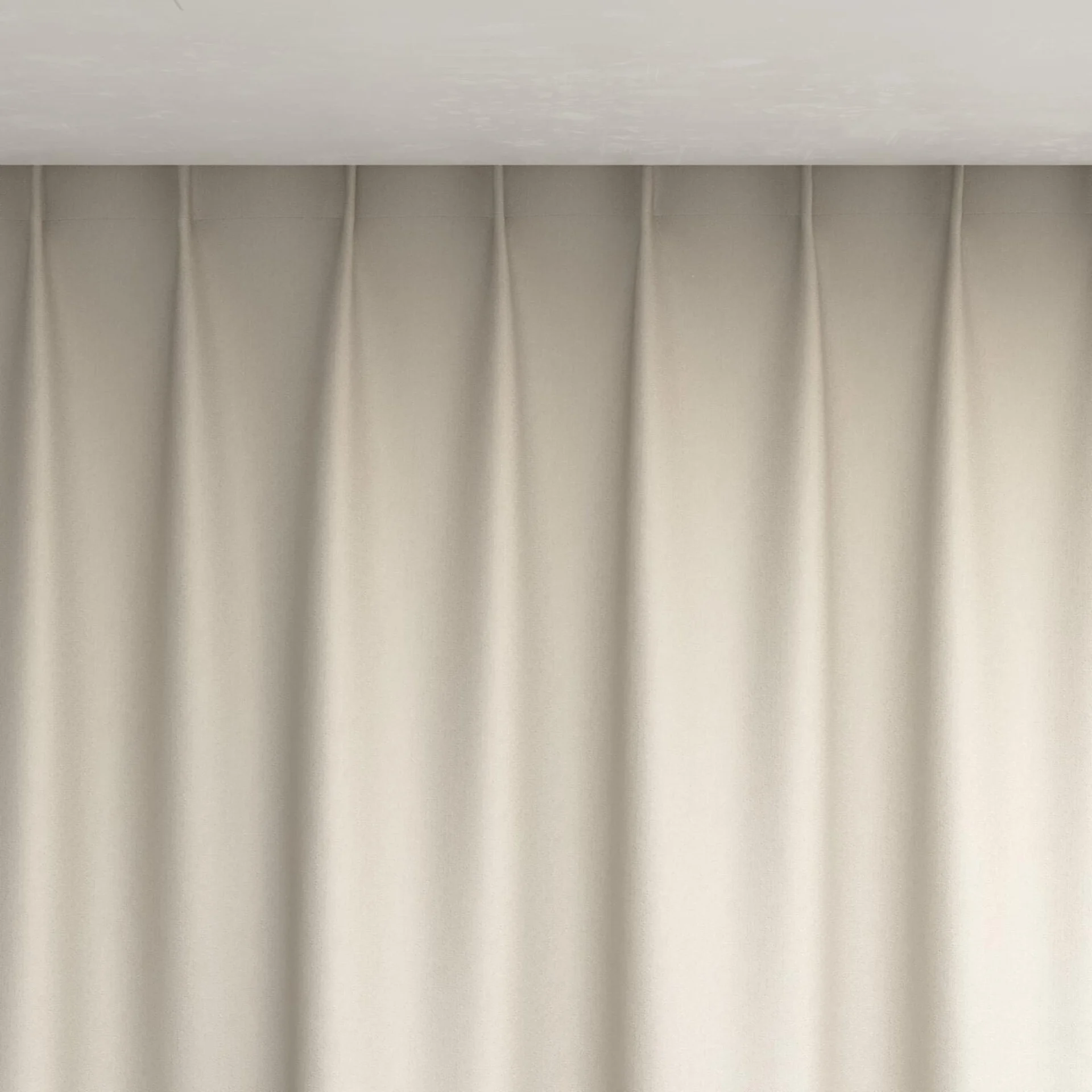 Top view of Excel Greige, pinch pleat