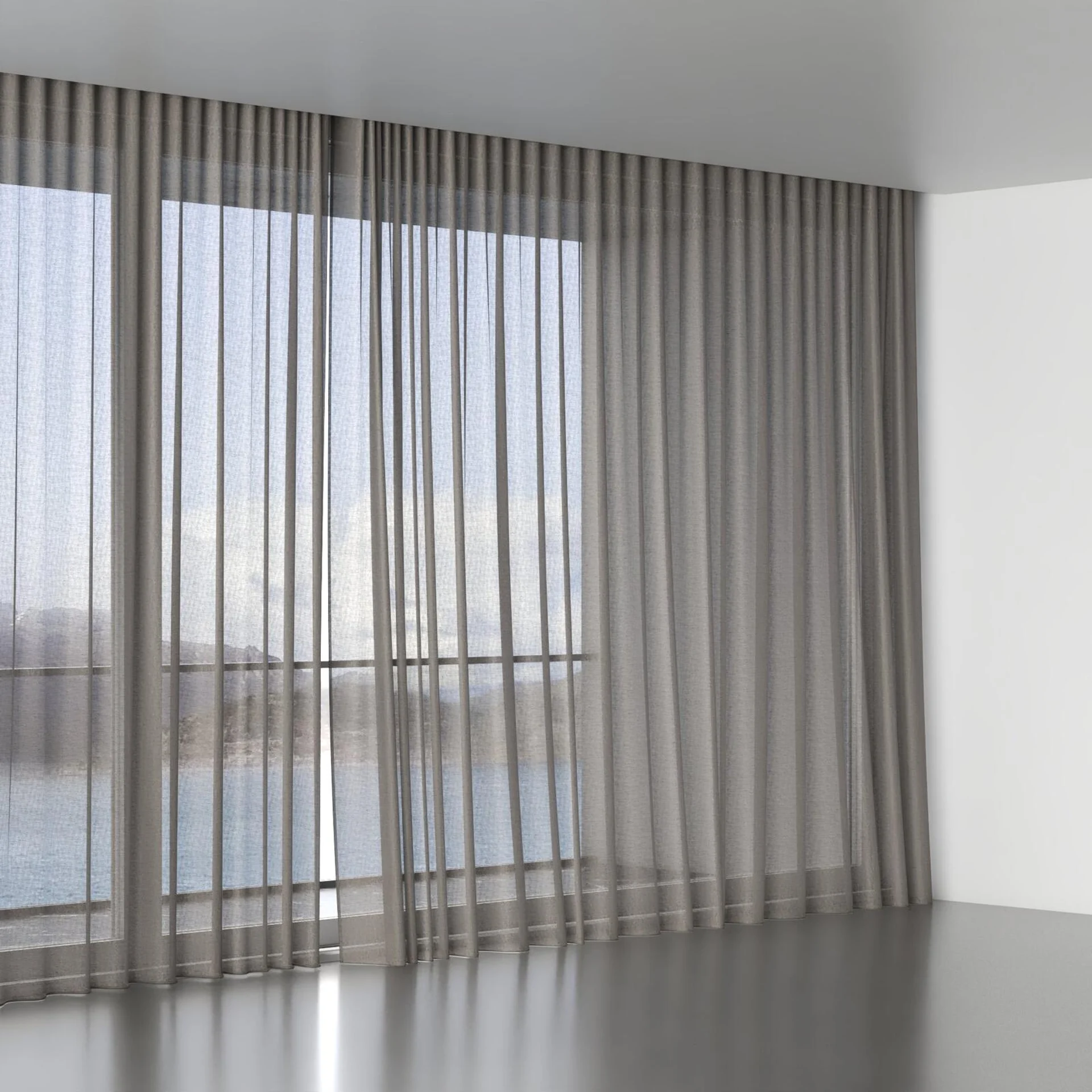 Full view of Alcova Mushroom, wave pleat