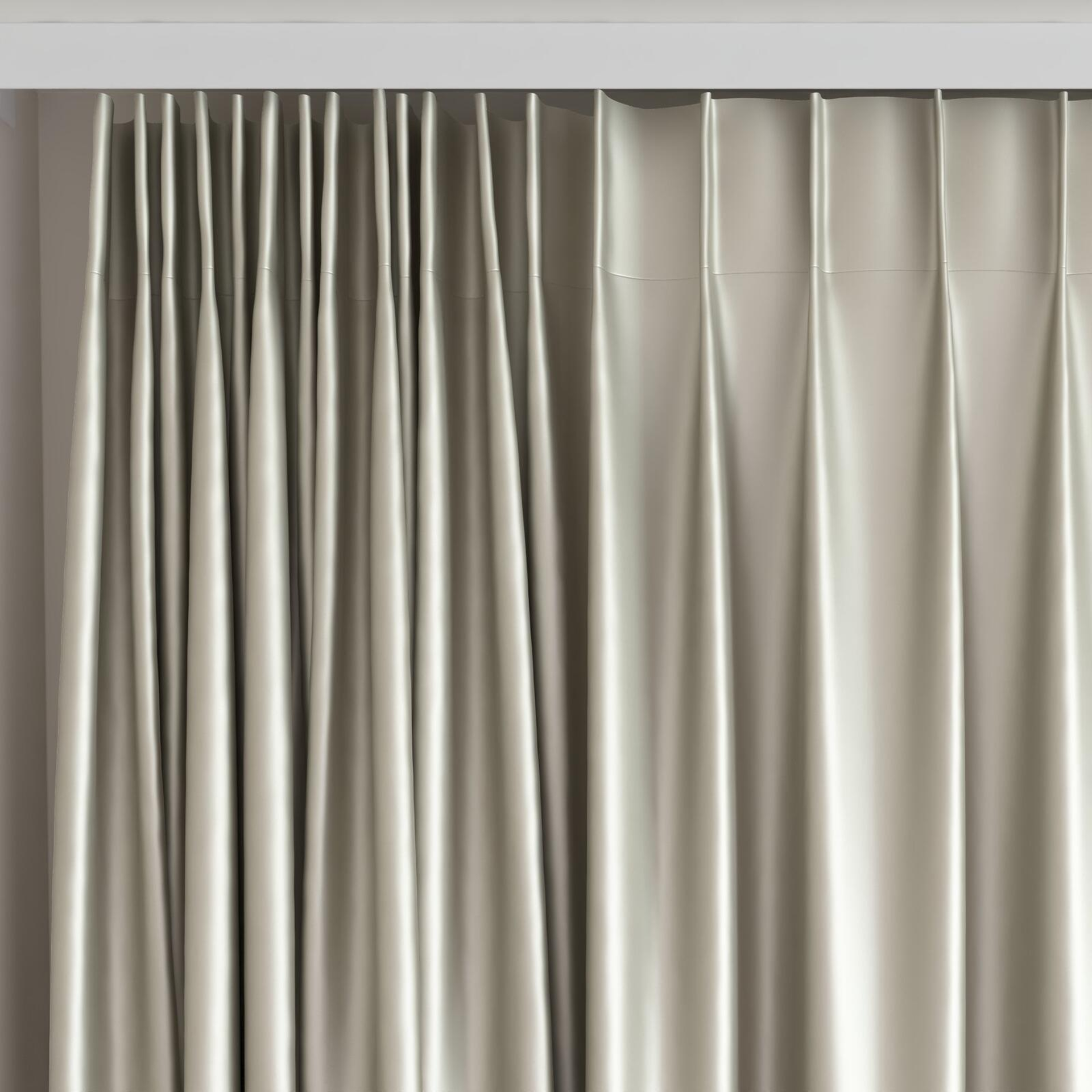 Top view of North Face Linen, on curtain rail