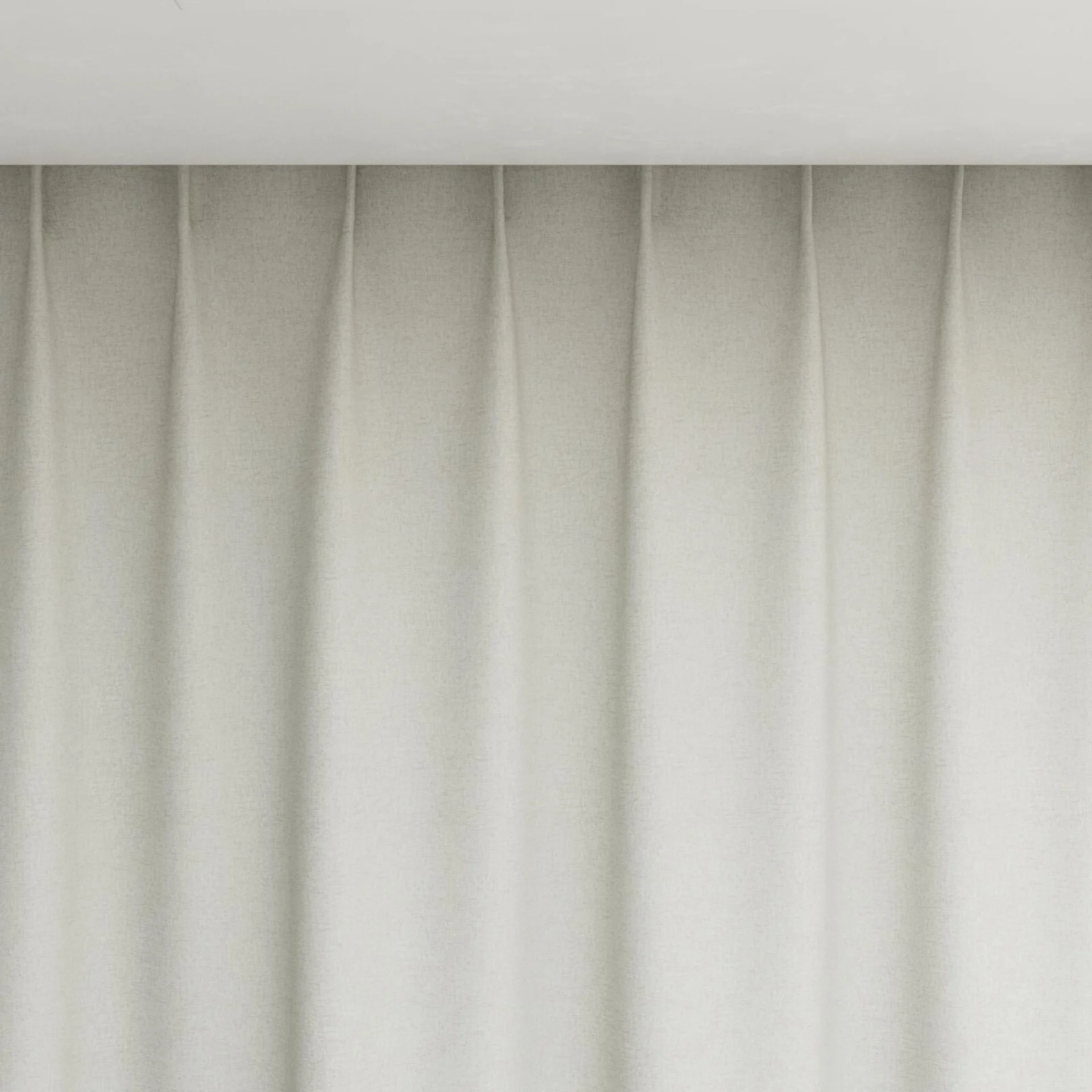 Top view of Retreat II Whisper, pinch pleat