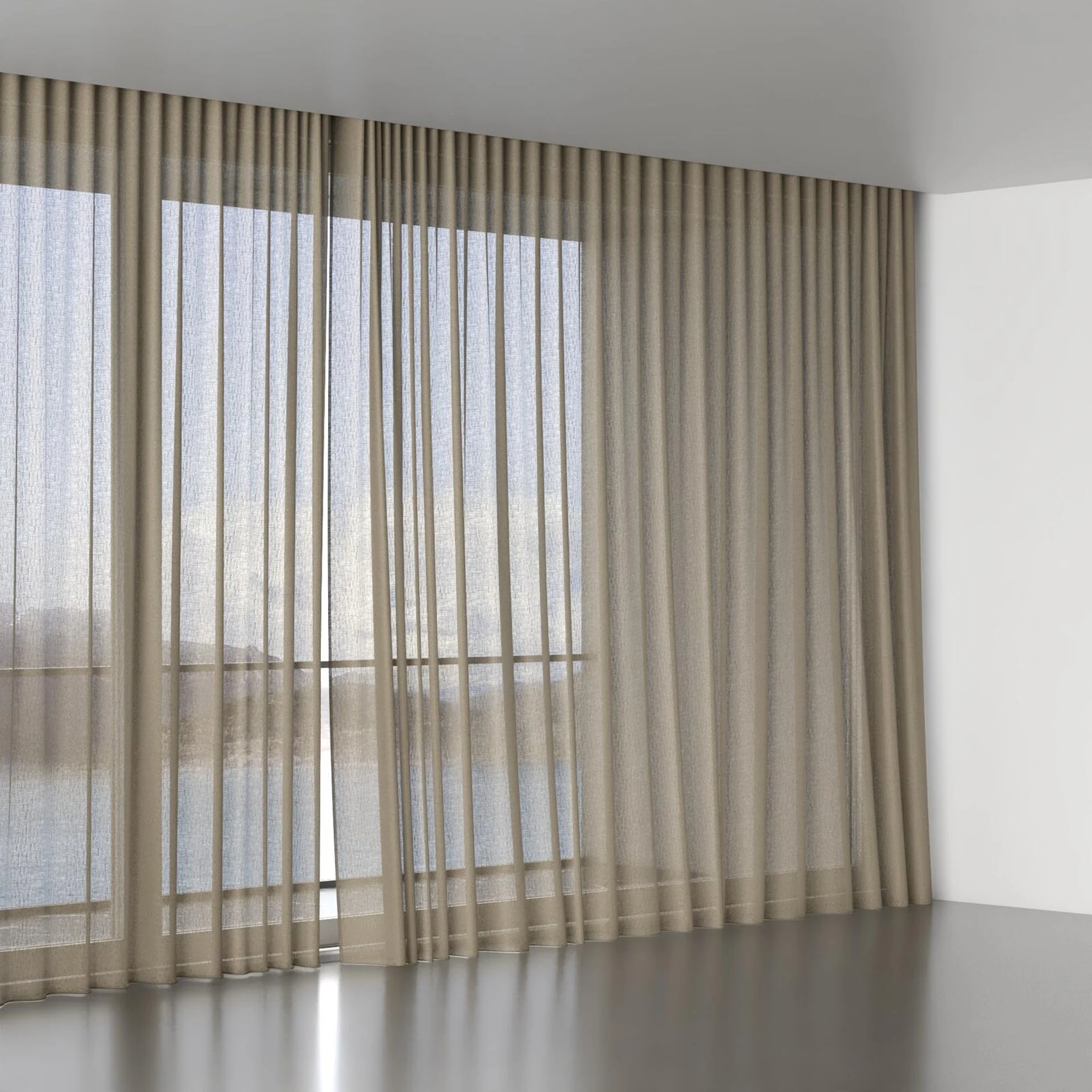 Full view of Focus Putty, wave pleat