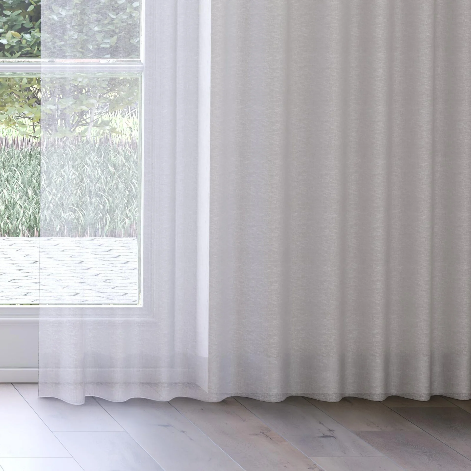 Bottom view of Seaview Stone, on curtain rail