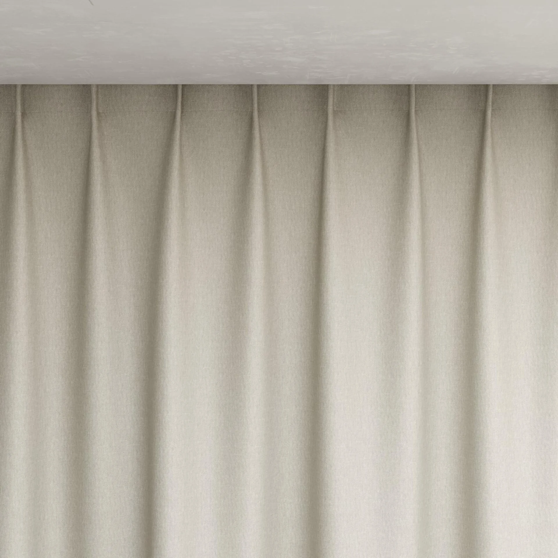 Top view of Infinite Rice Paper, pinch pleat