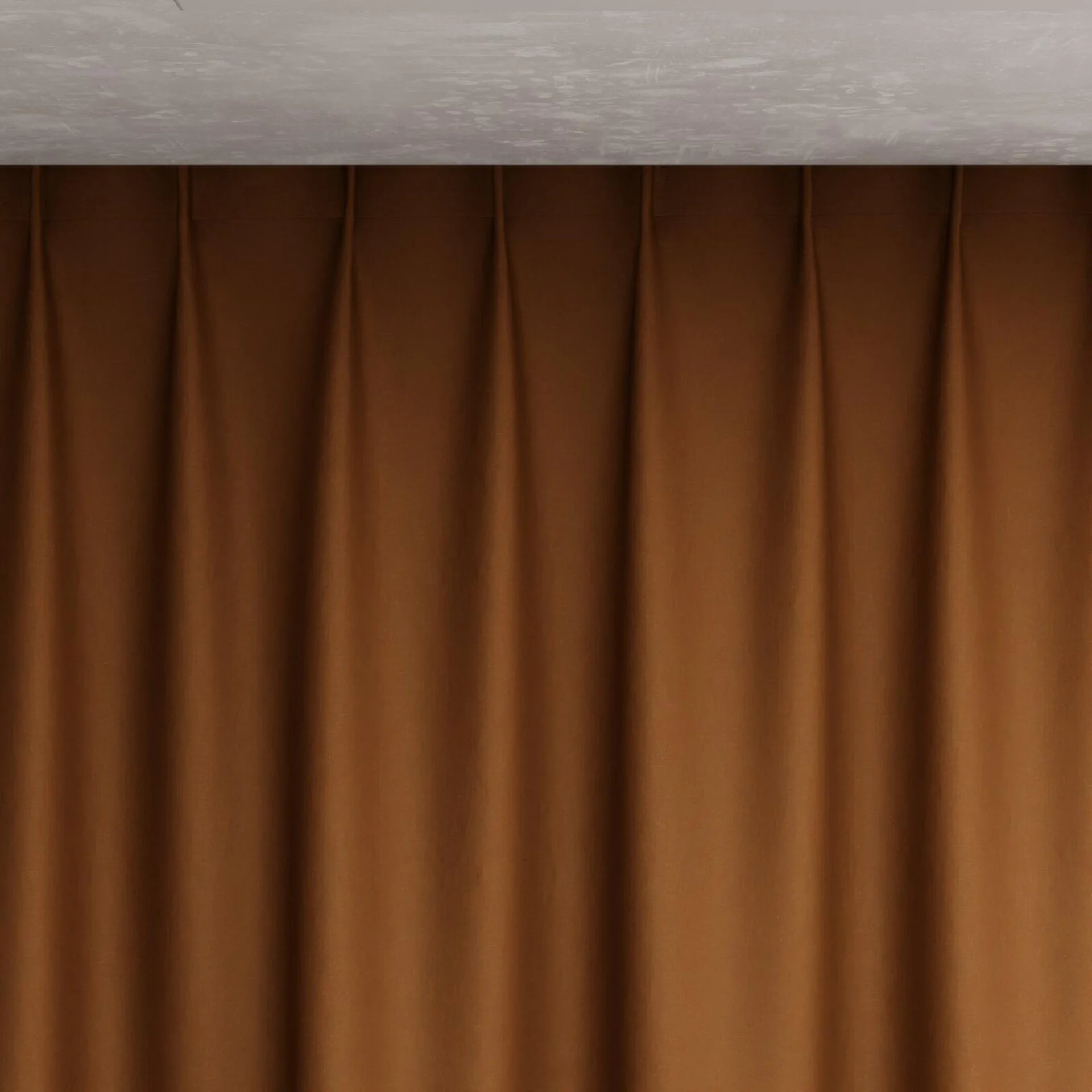 Top view of Kyoto Rust, pinch pleat