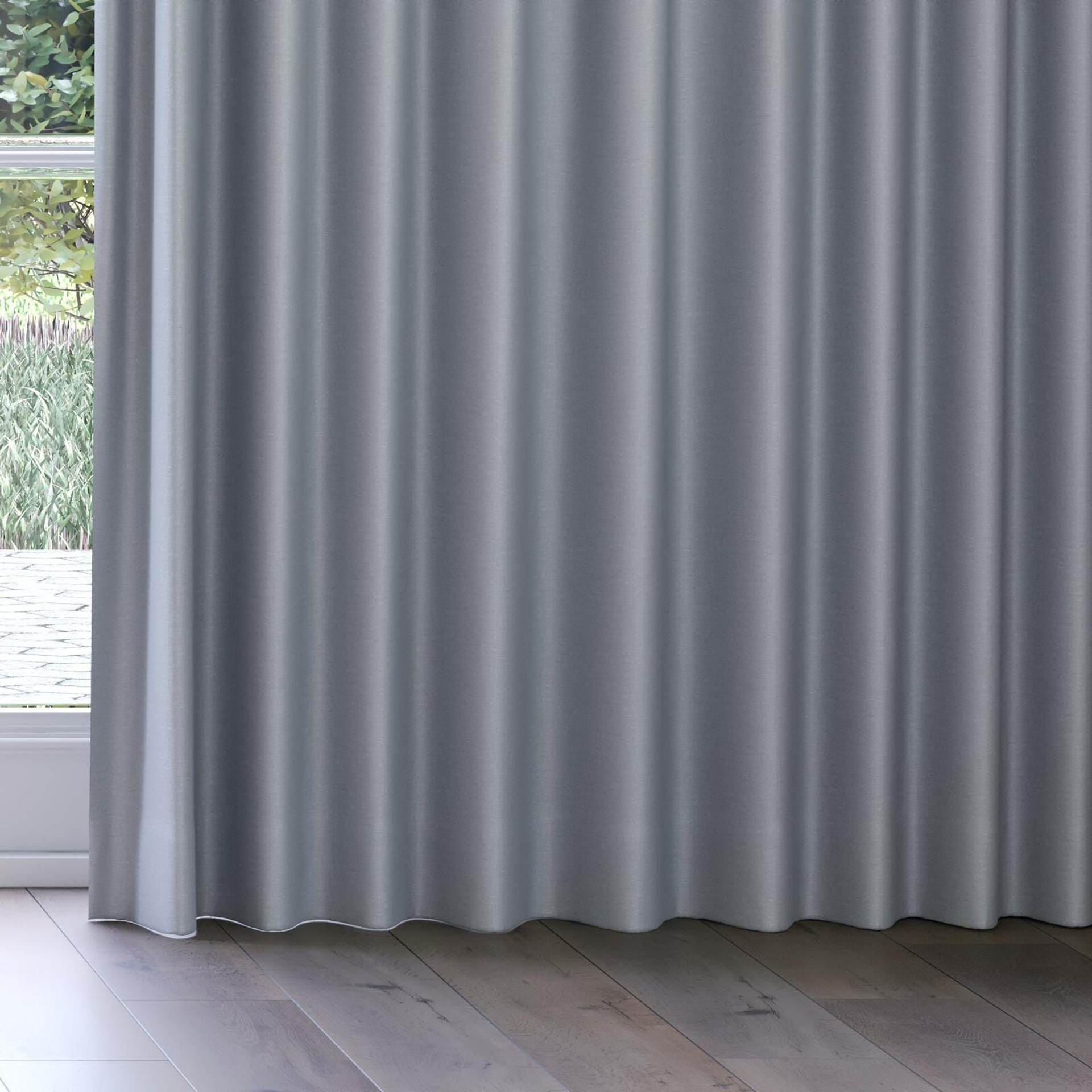 Bottom view of Soho Chrome, on curtain rail