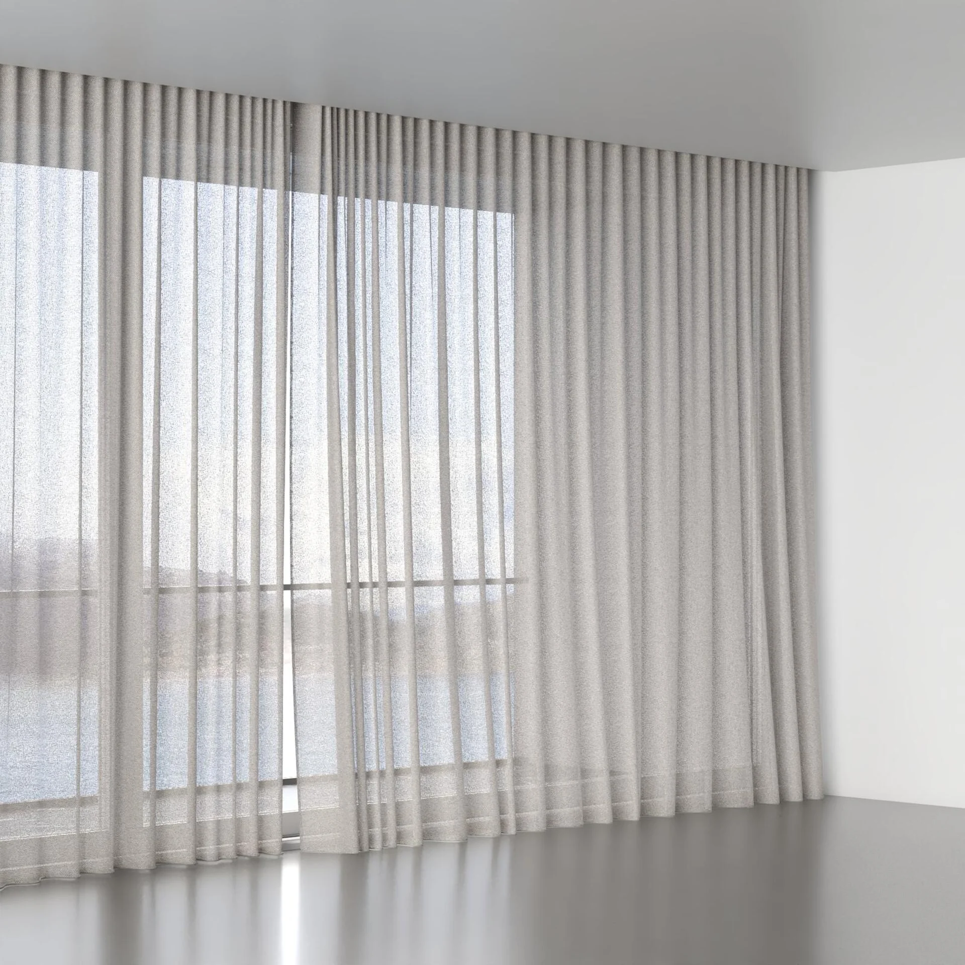 Full view of Tactility Stone, wave pleat