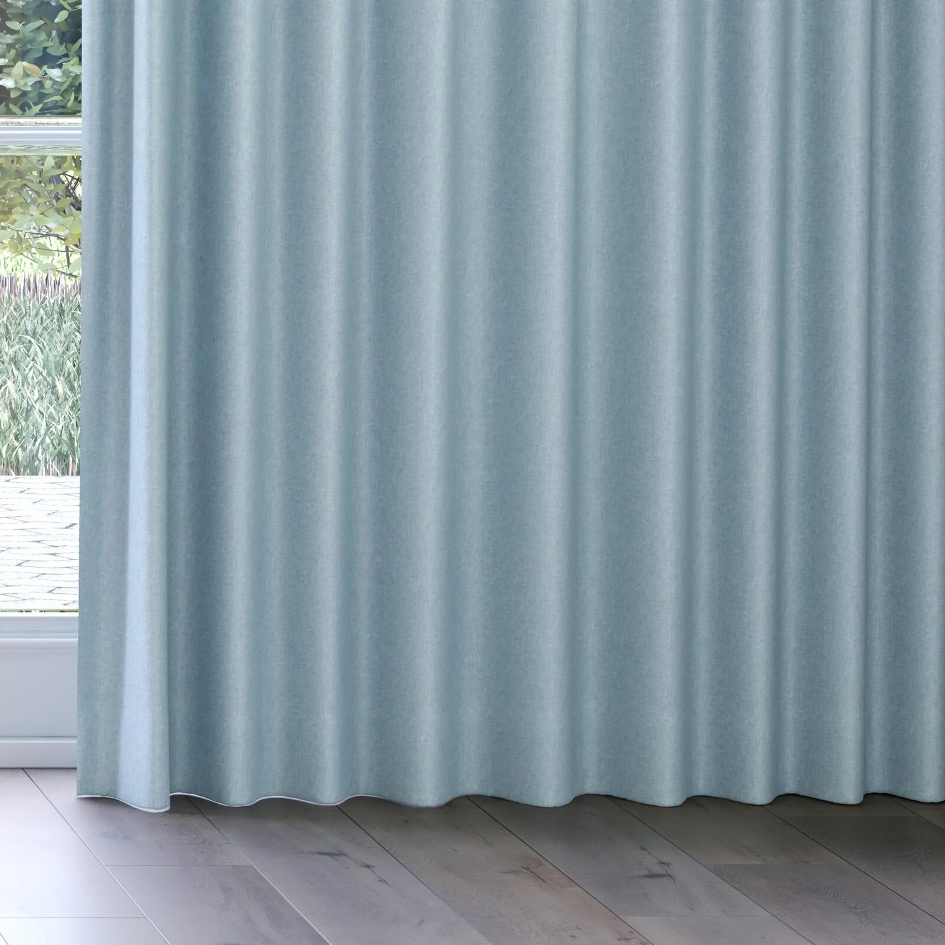 Bottom view of Hometown Sky, on curtain rail