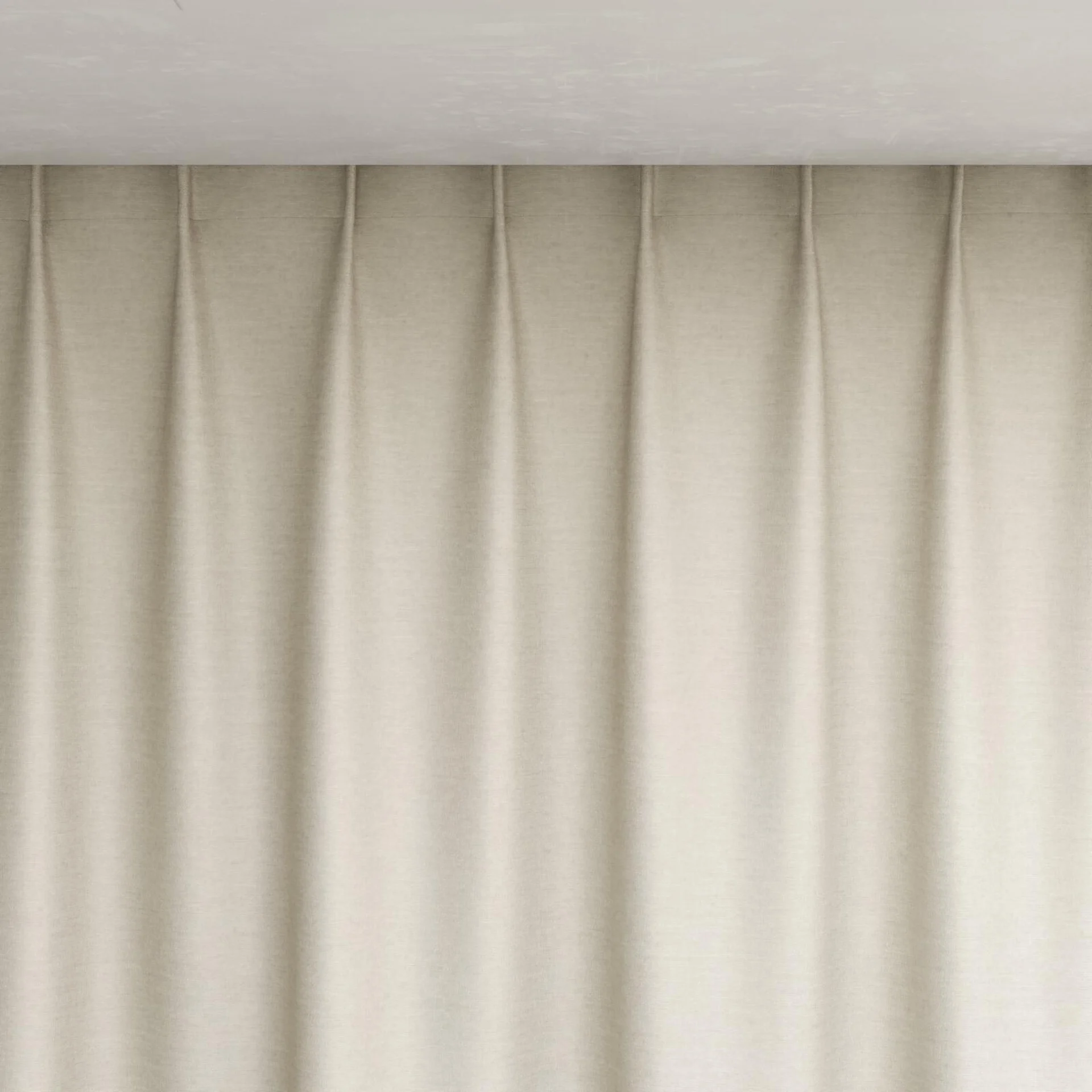 Top view of Provence Greige, pinch pleat