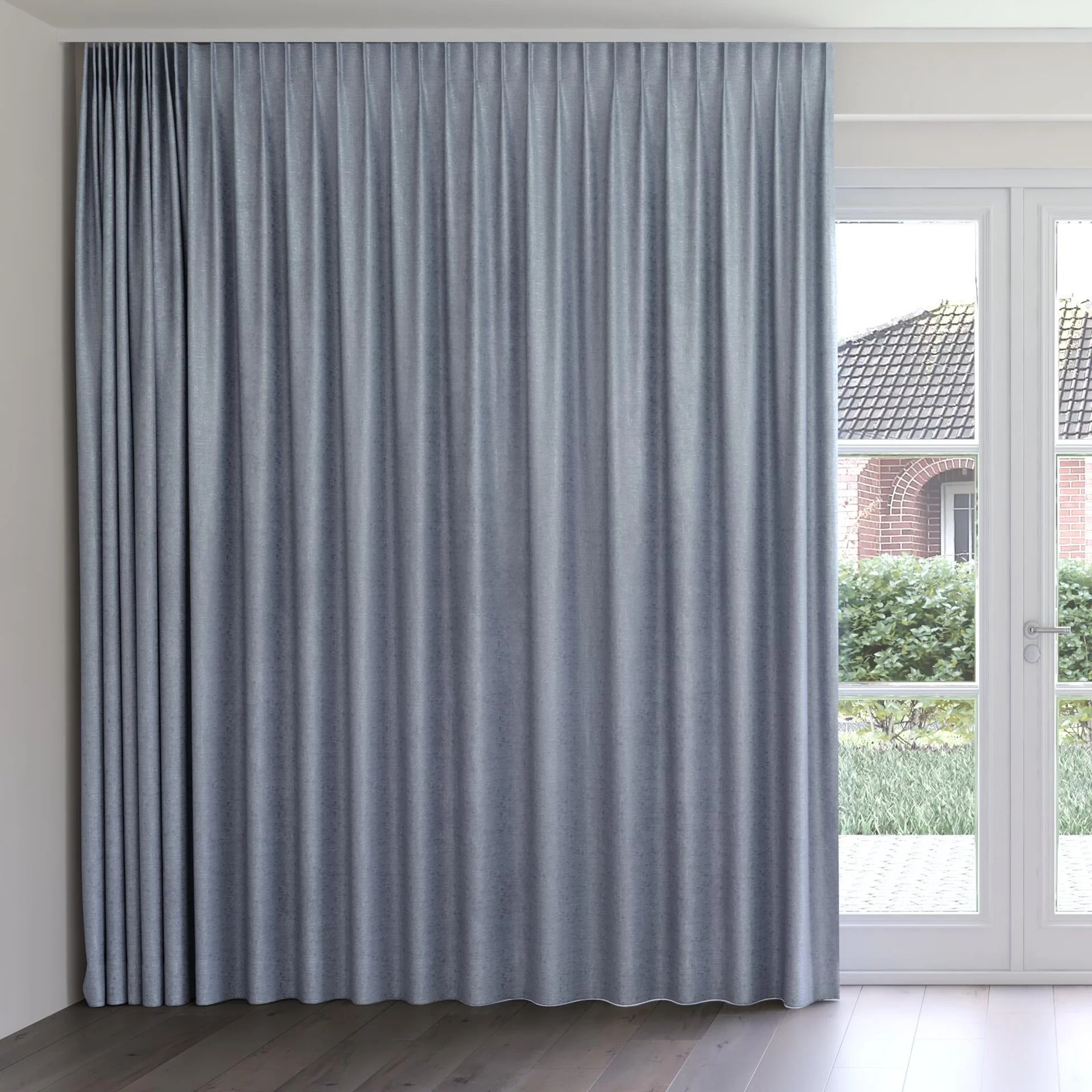 Front view of Hug Cloud, on curtain rail