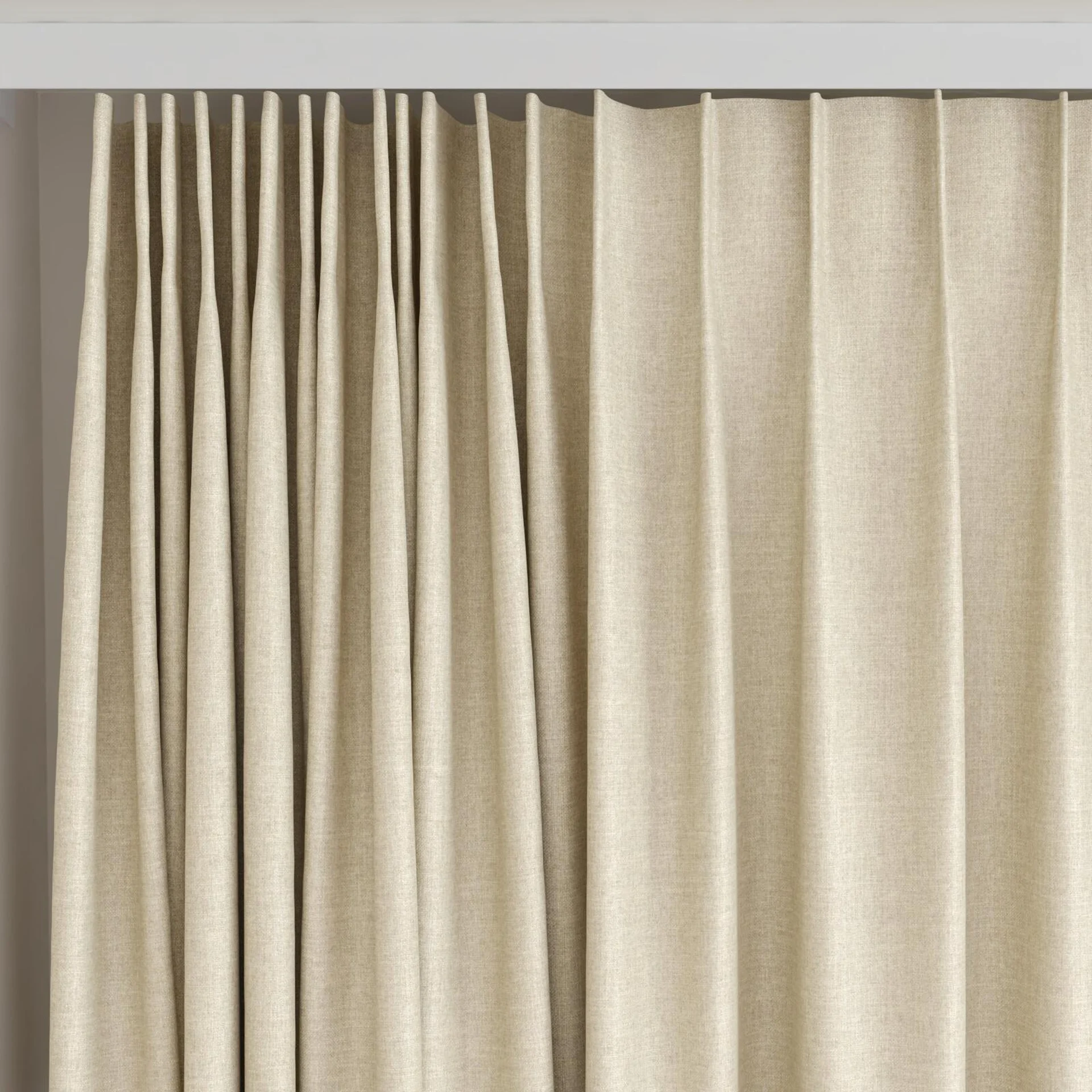 Top view of Frisco Sand, on curtain rail