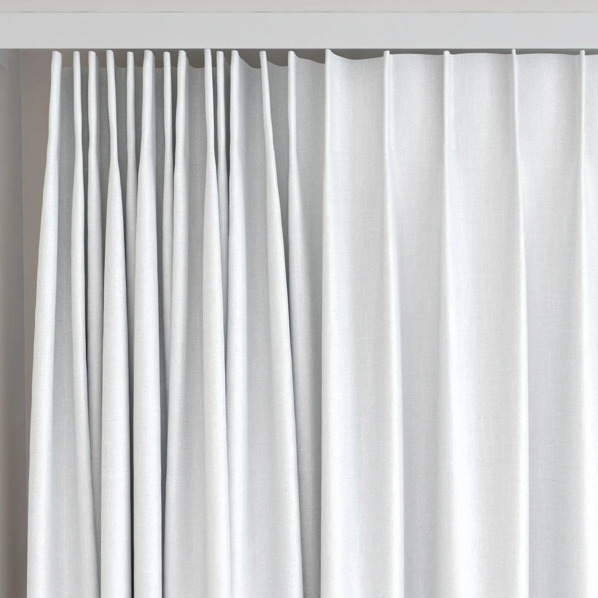 Top view of Bavaria Swan, on curtain rail