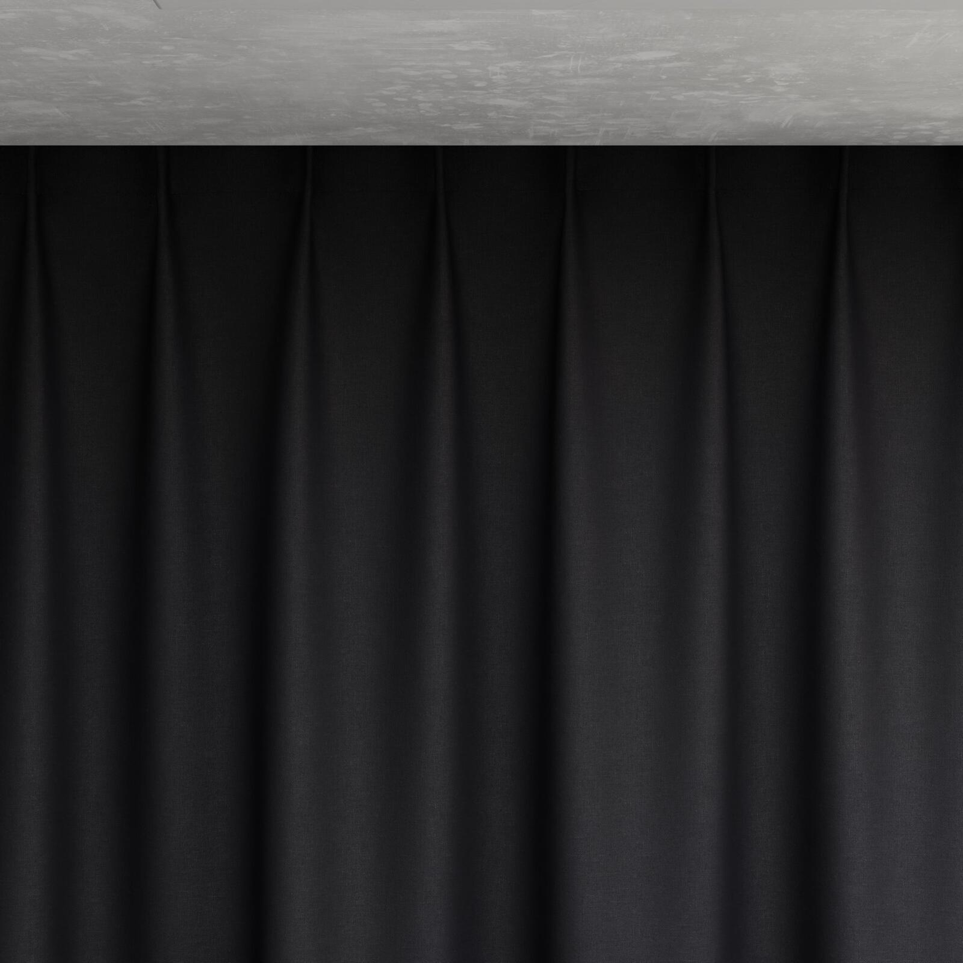 Top view of Kanvas Ebony, pinch pleat