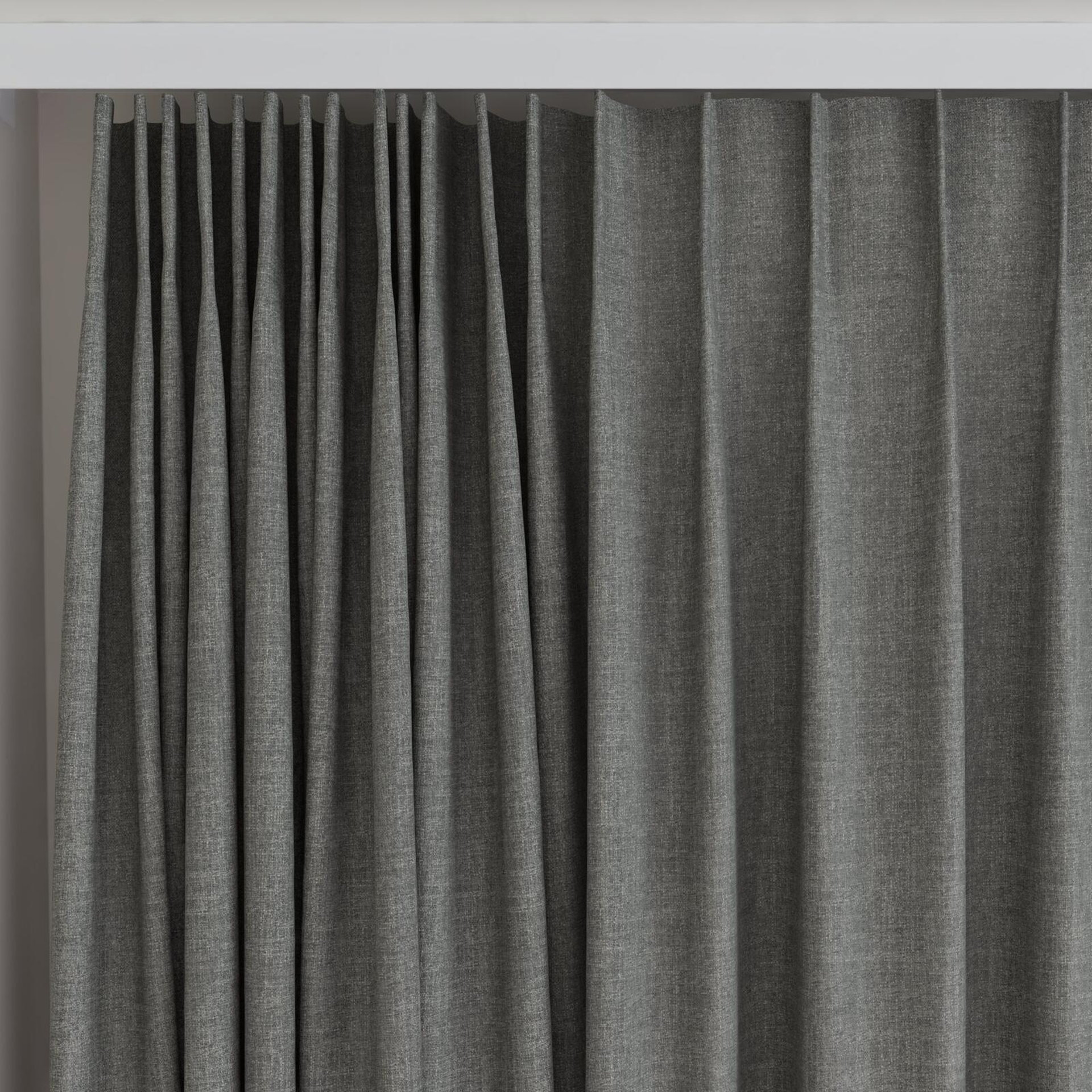 Top view of Motion Ash, on curtain rail