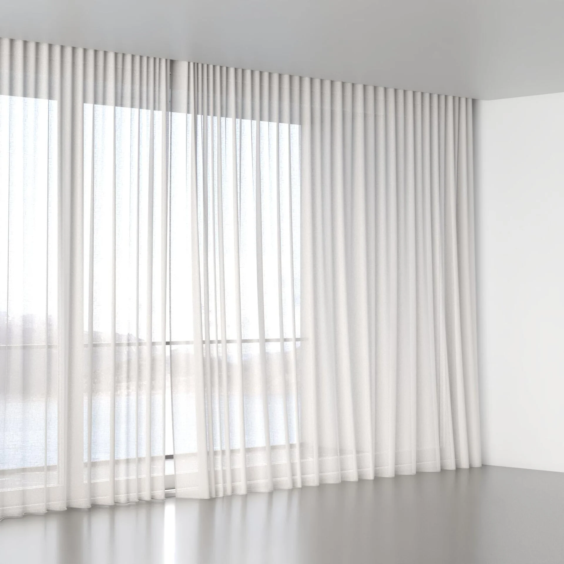 Full view of Focus Blush, wave pleat