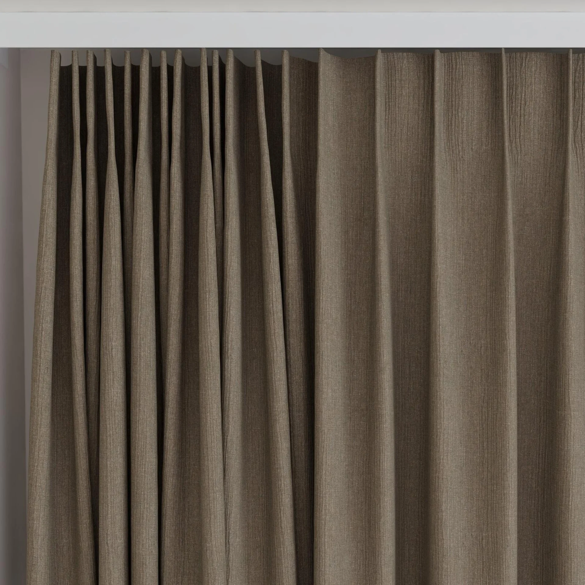 Top view of Northstar Nut, on curtain rail