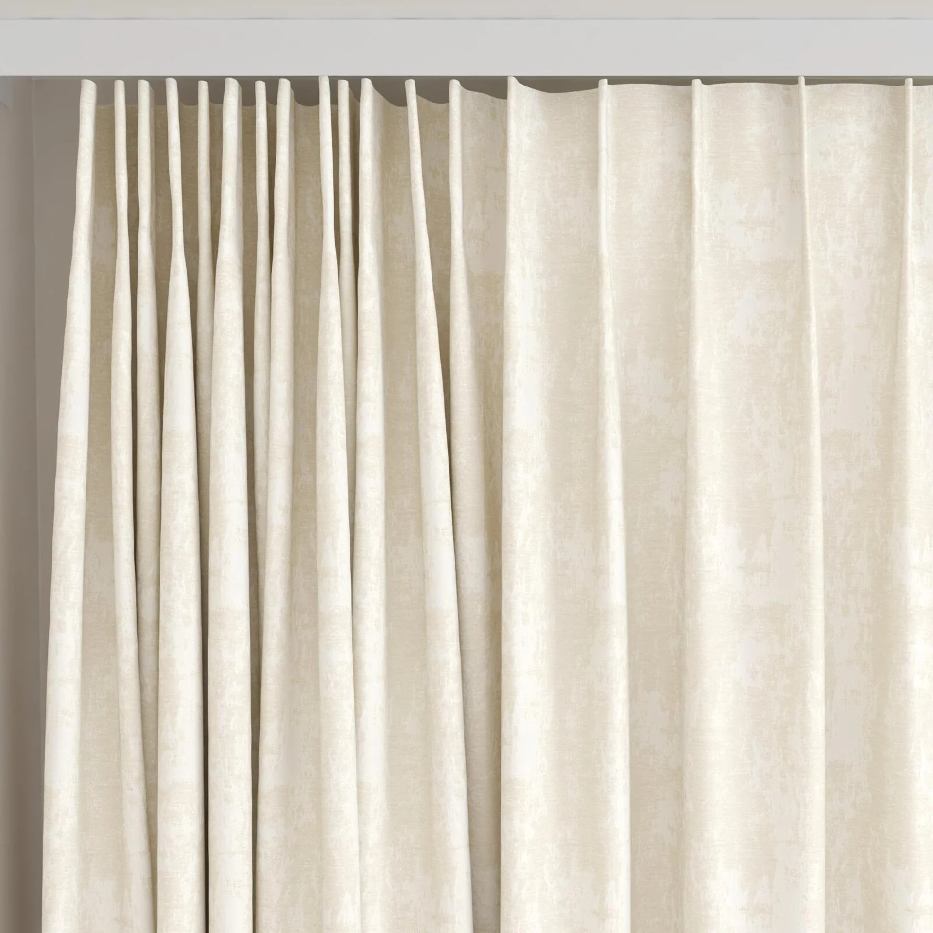 Top view of Innovation Nougat, on curtain rail