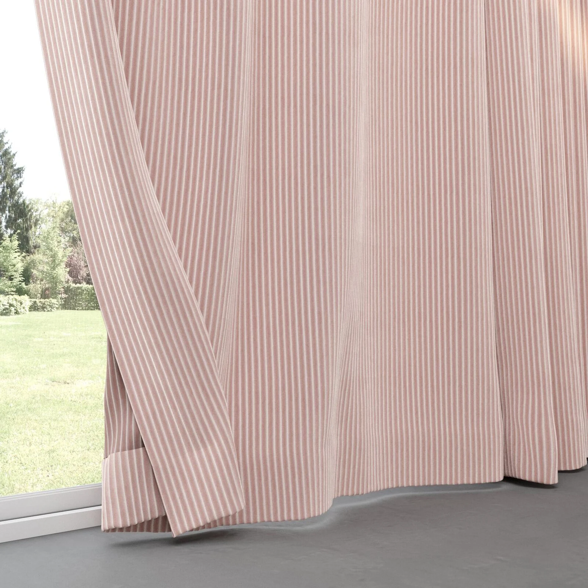 Bottom view of Embrace Candy, pinch pleat