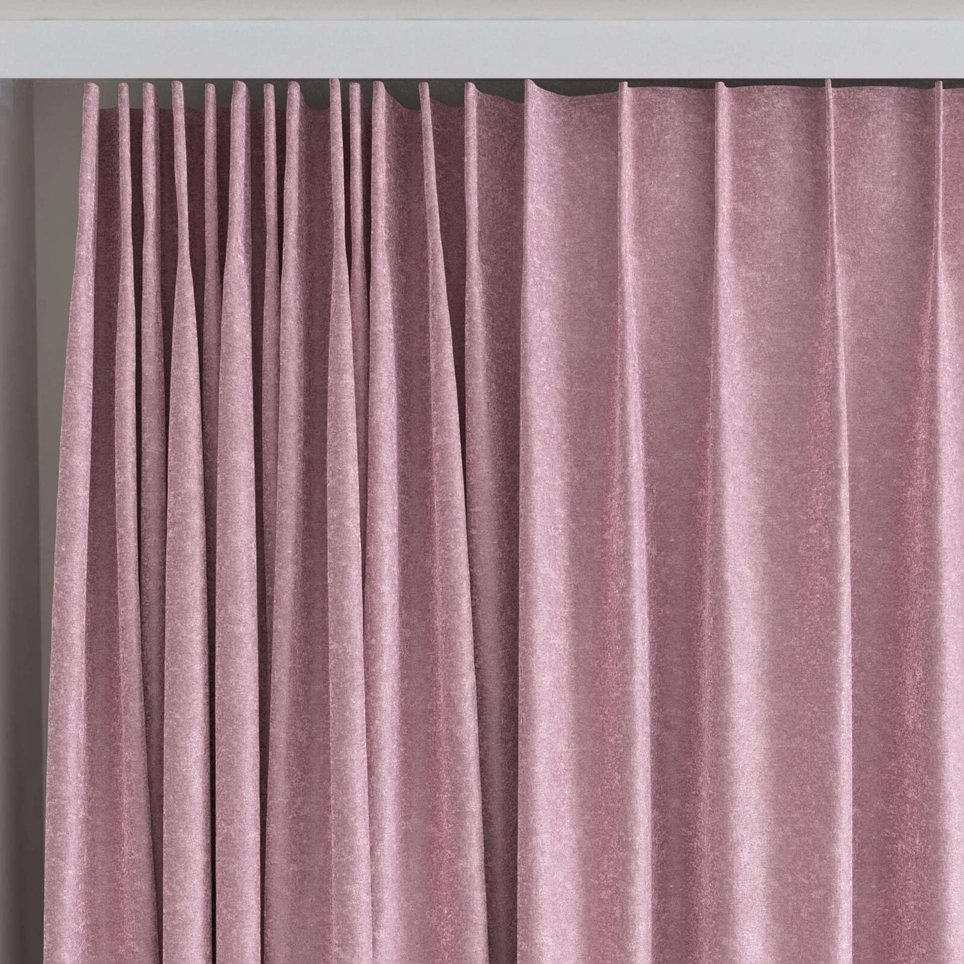 Top view of Brigadier Boudoir, on curtain rail