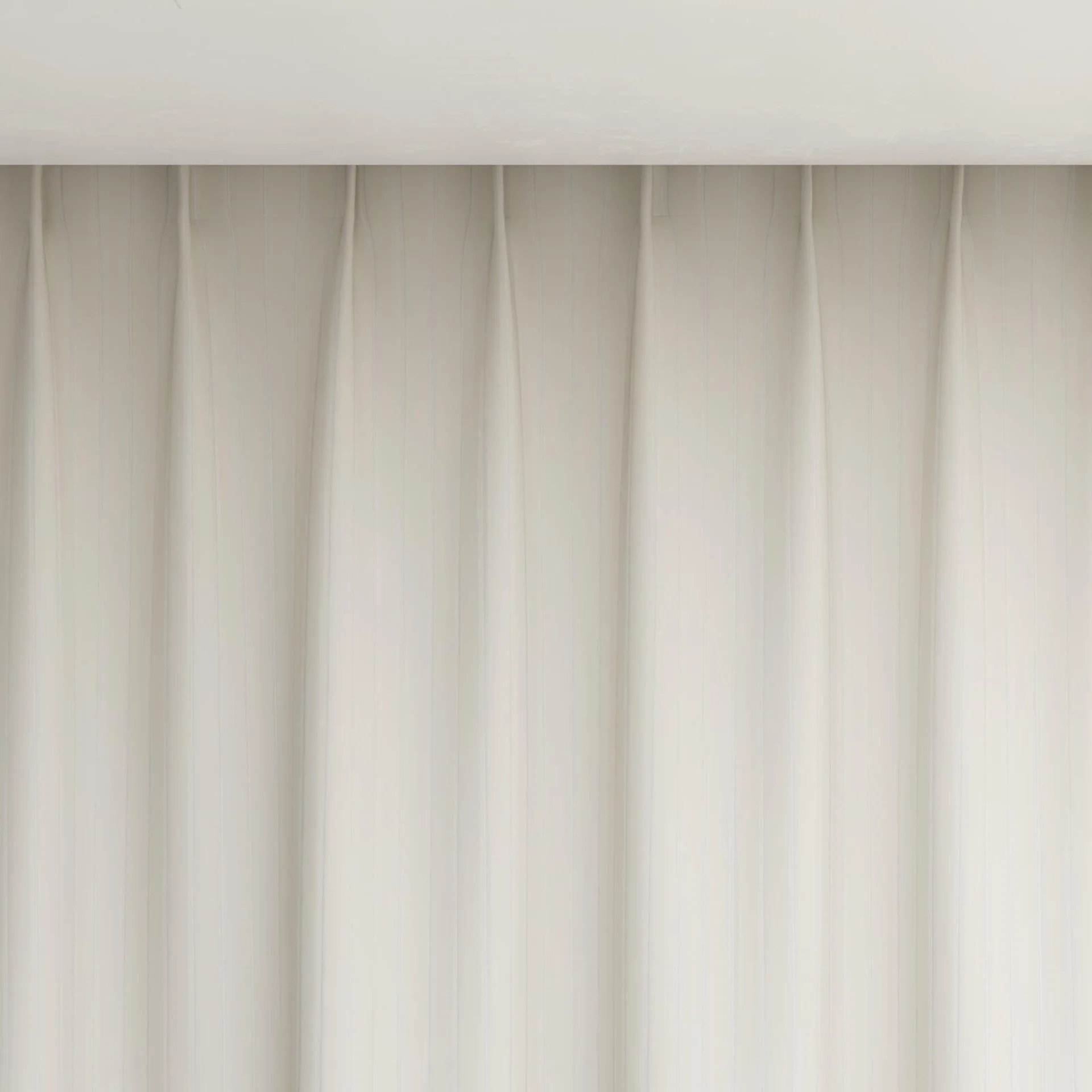 Top view of Cordial Cream, pinch pleat