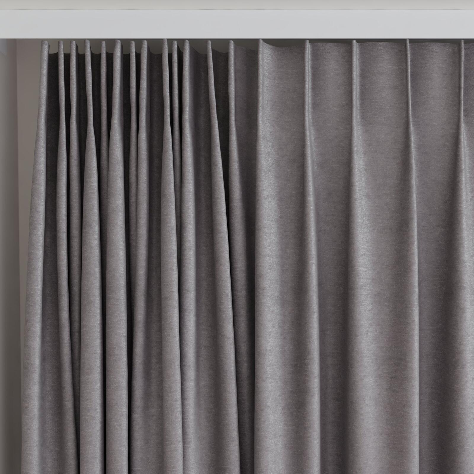 Top view of Baron Shark, on curtain rail