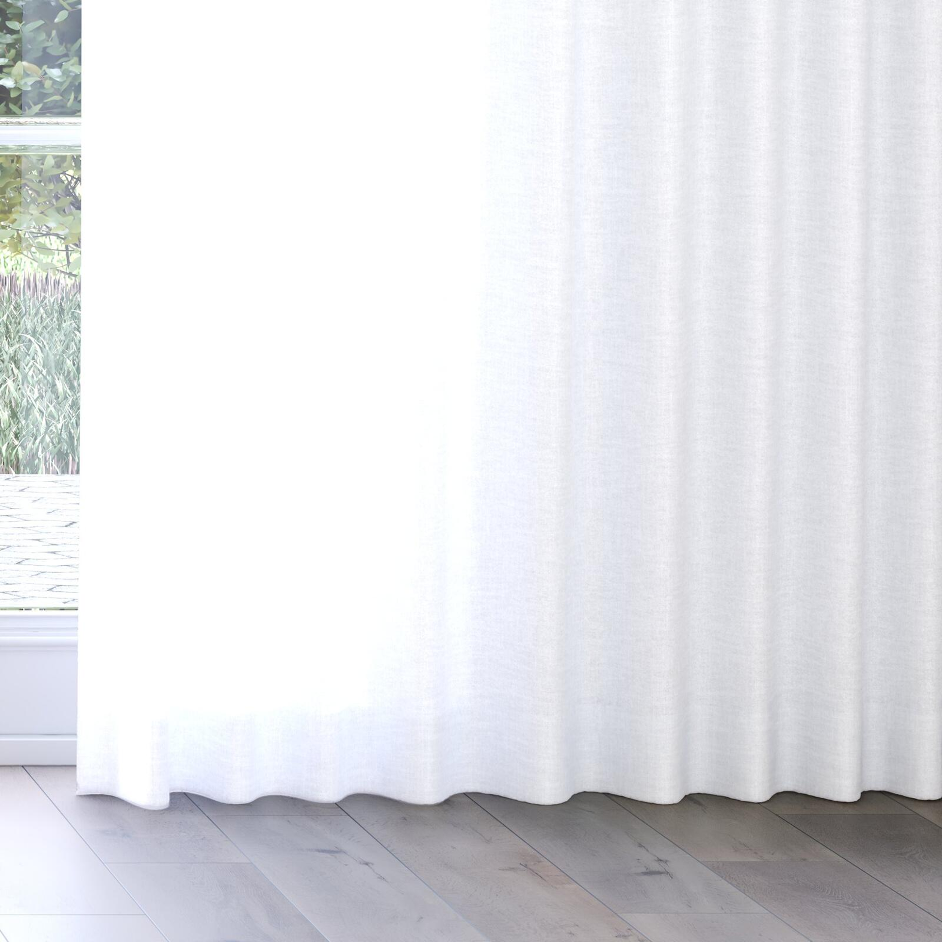 Bottom view of Motion Frost, on curtain rail