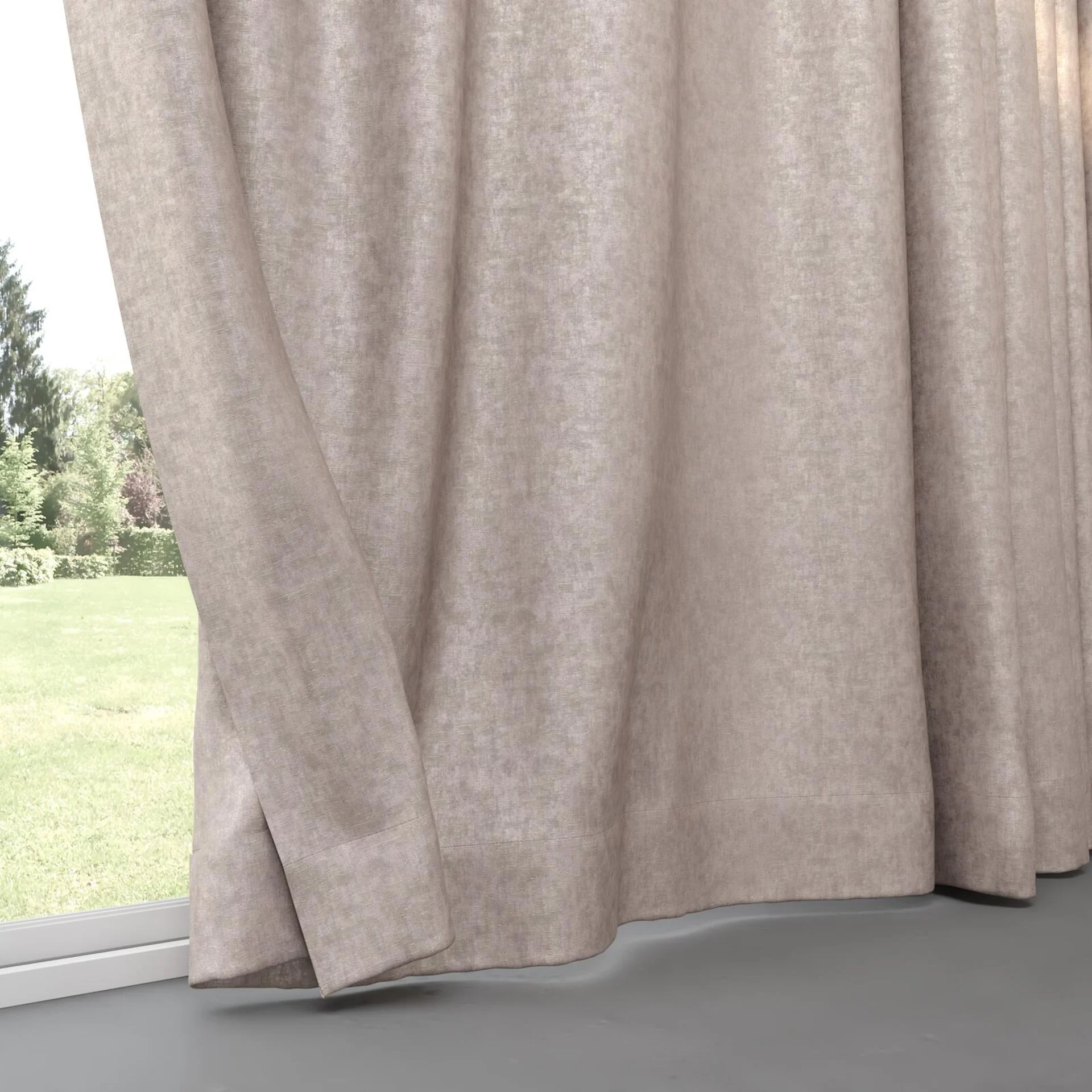 Bottom view of Renaissance Boudoir, pinch pleat