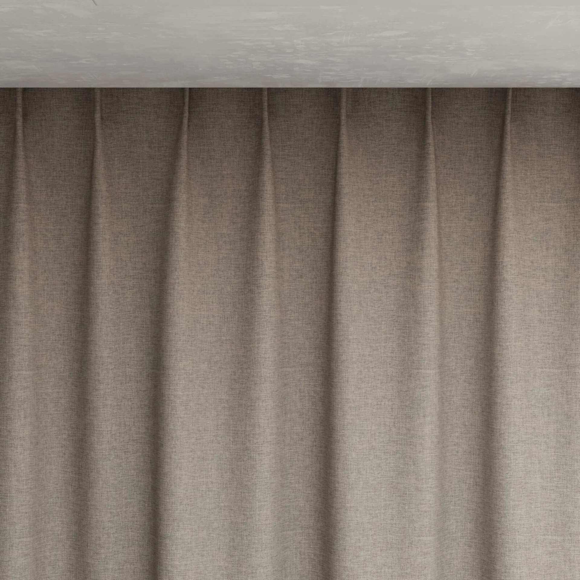 Top view of Envoy 2 Cinder 320cm, pinch pleat