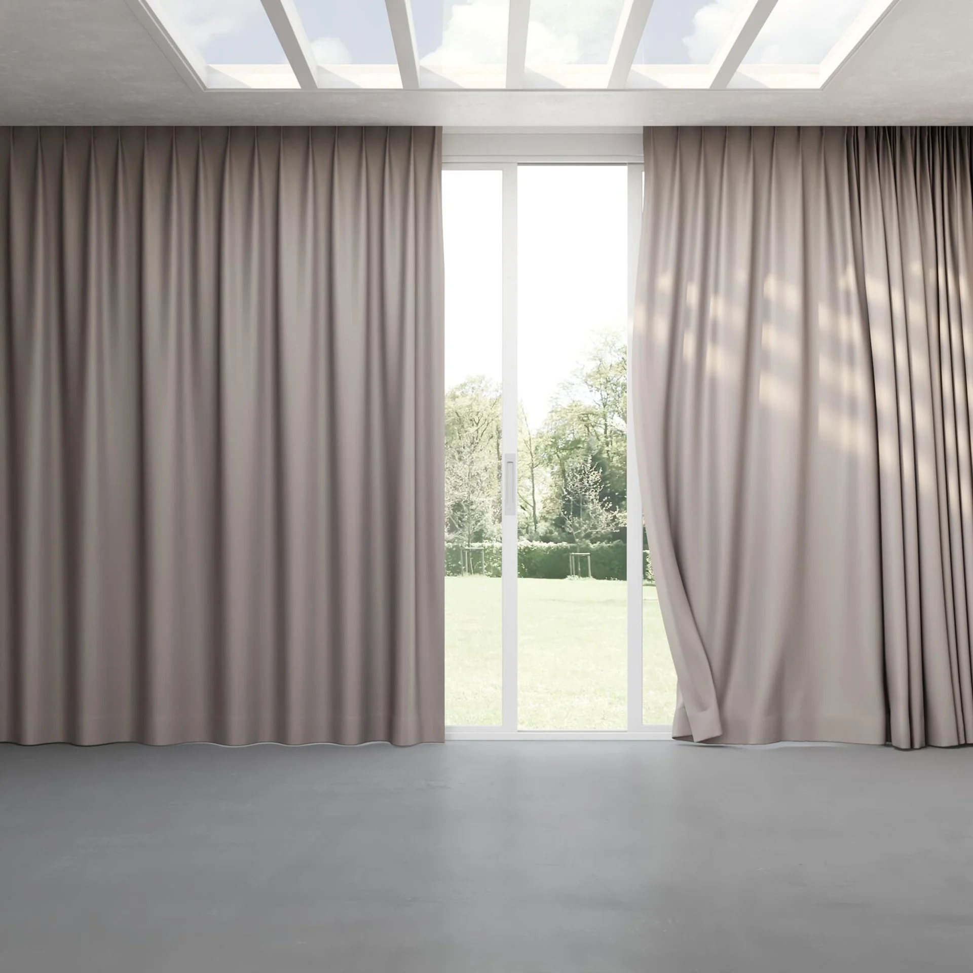 Full view of Re-Vive Zinc, pinch pleat