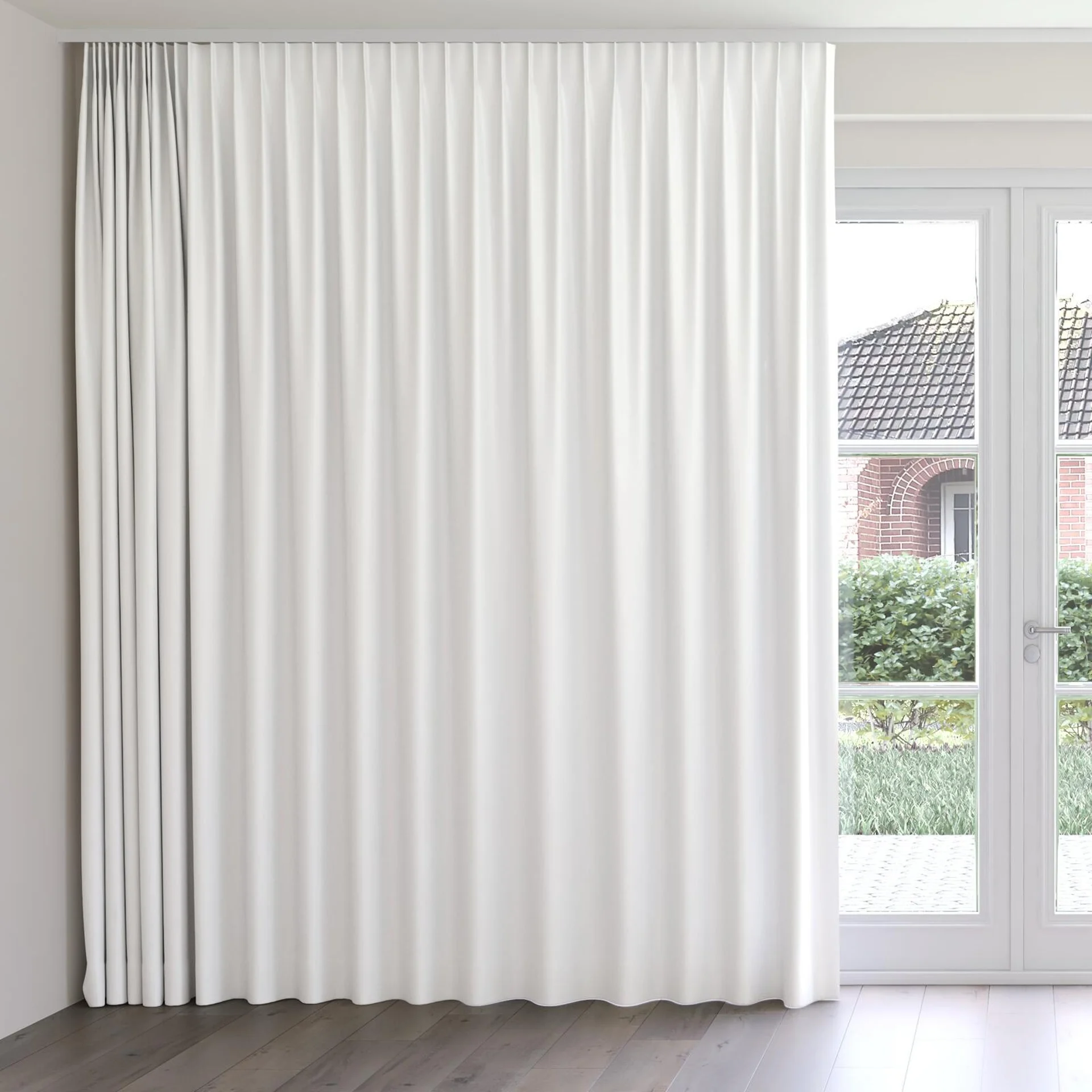 Front view of Grove Champagne, on curtain rail