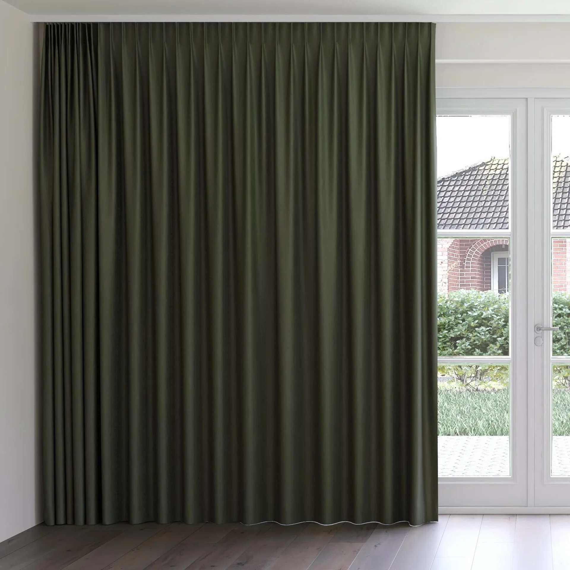 Front view of Eternal Forest, on curtain rail