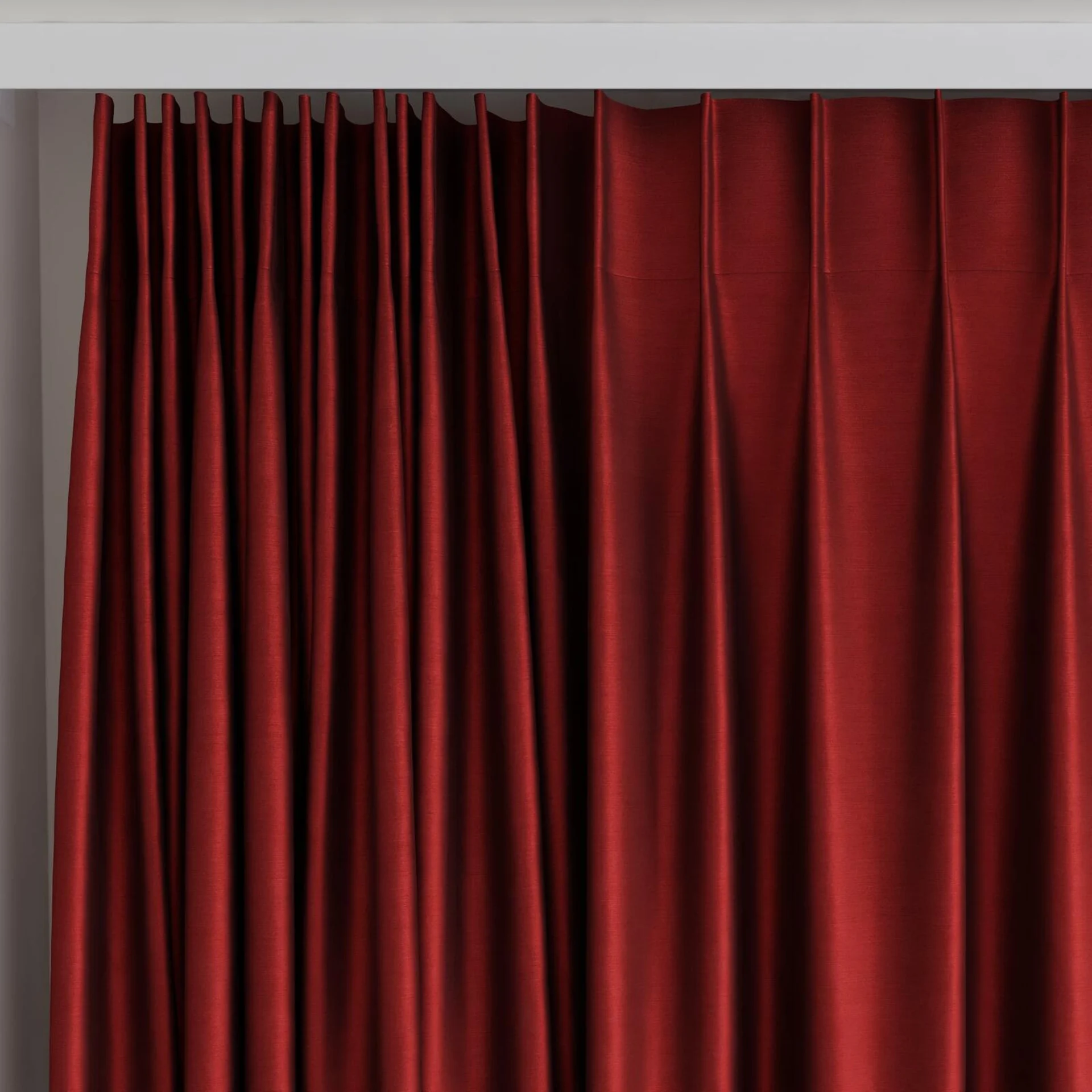 Top view of Mont Blanc Bordeaux, on curtain rail