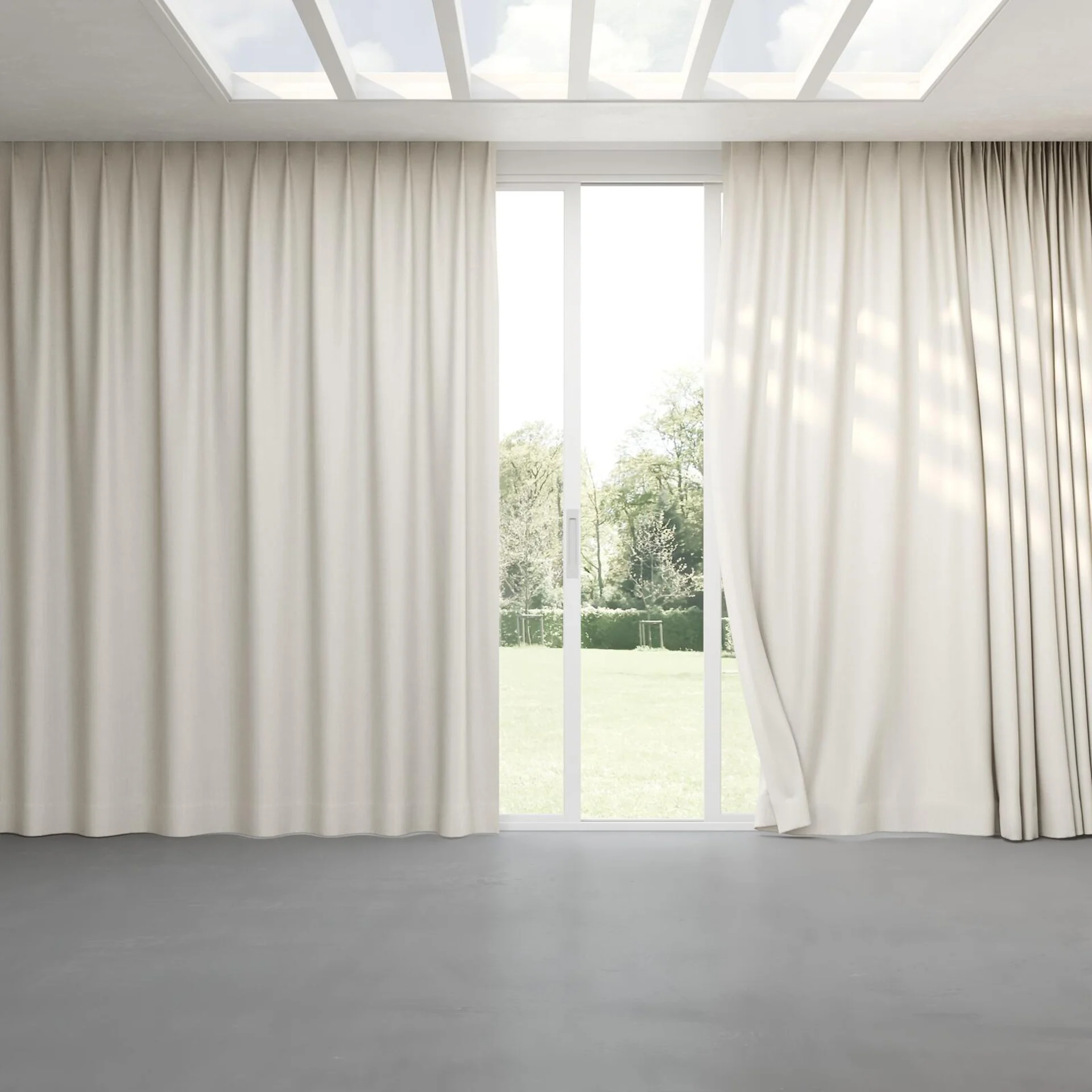 Full view of Gent Almond, pinch pleat
