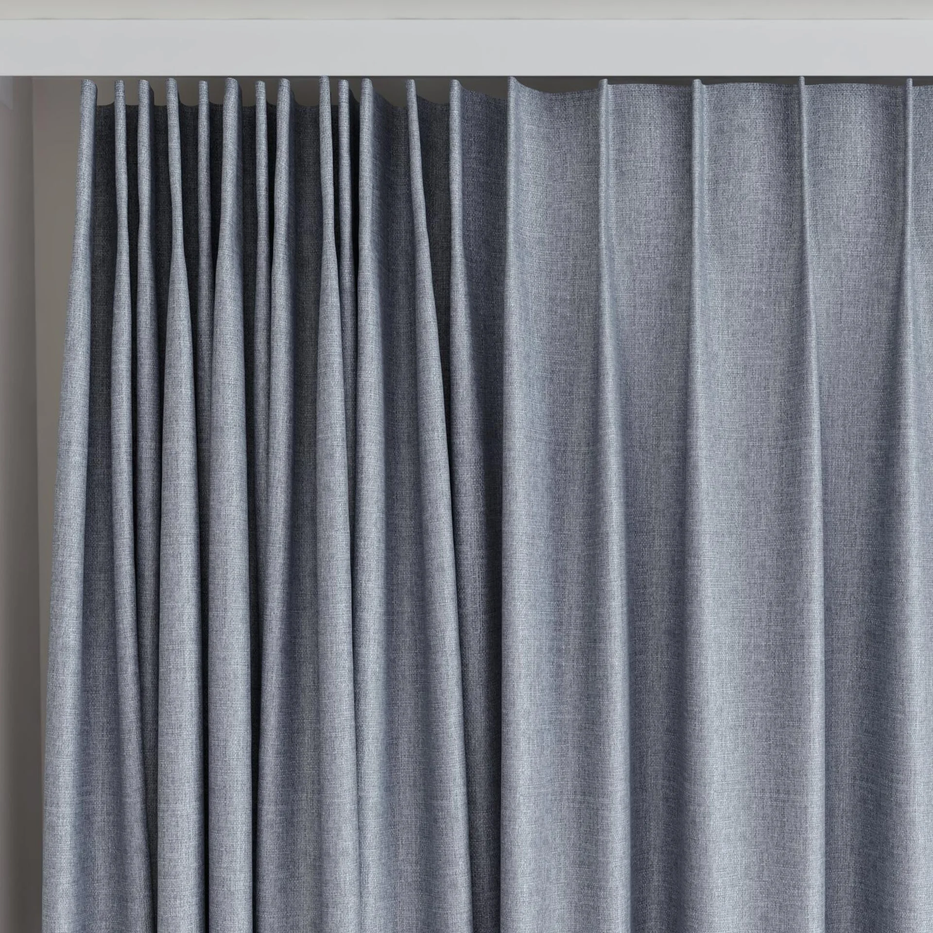 Top view of Tonga Aluminium, on curtain rail