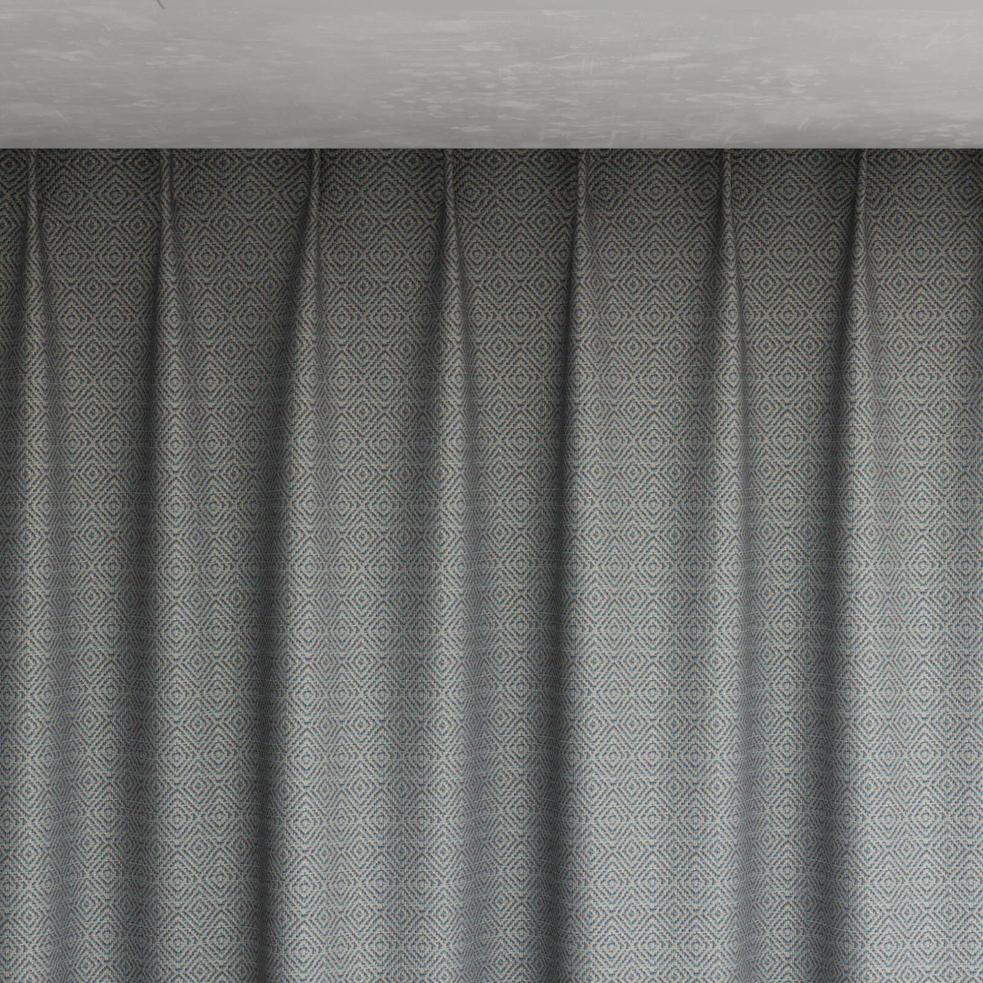 Top view of Hashtag Mosaic, pinch pleat