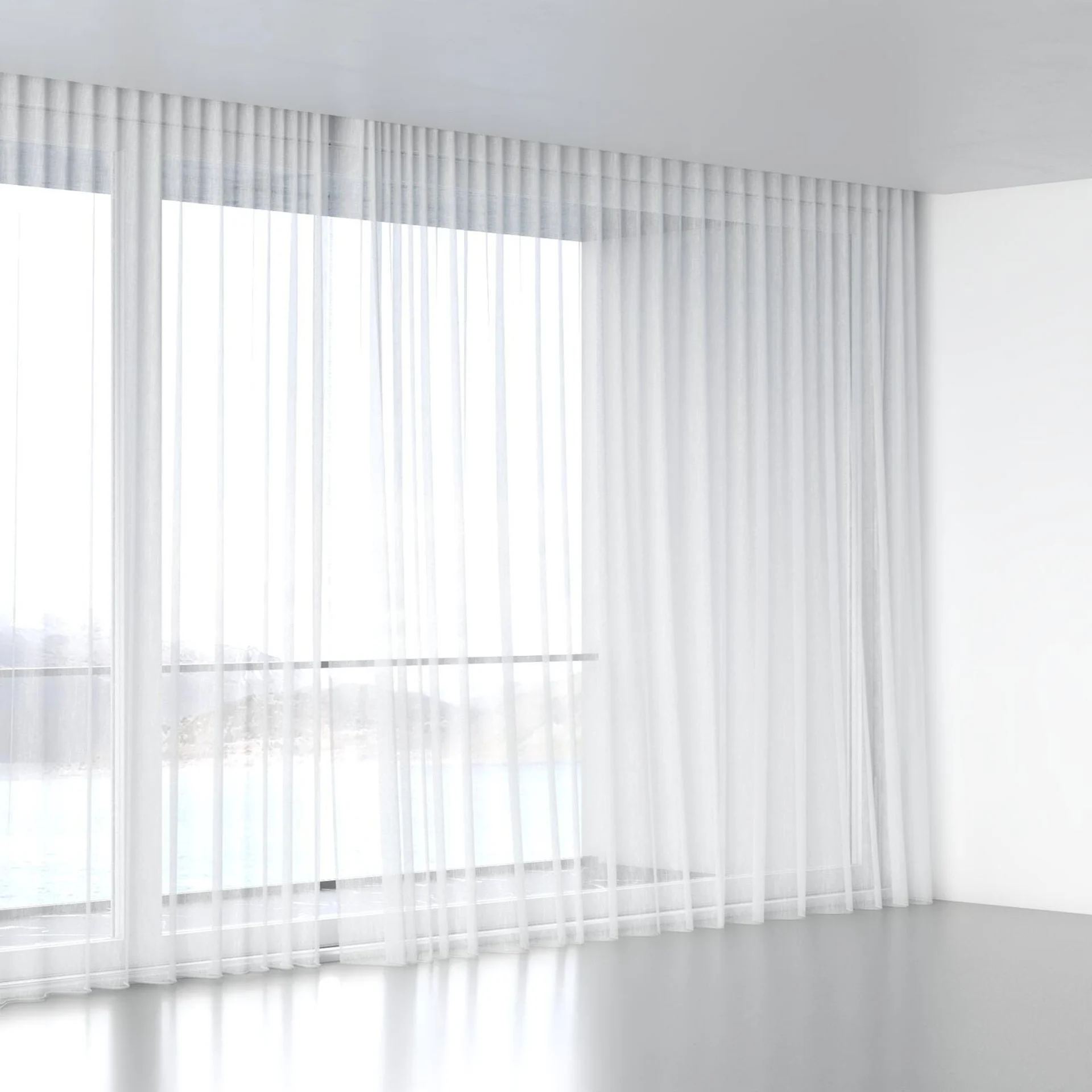 Full view of Rhythm Whitewash, wave pleat