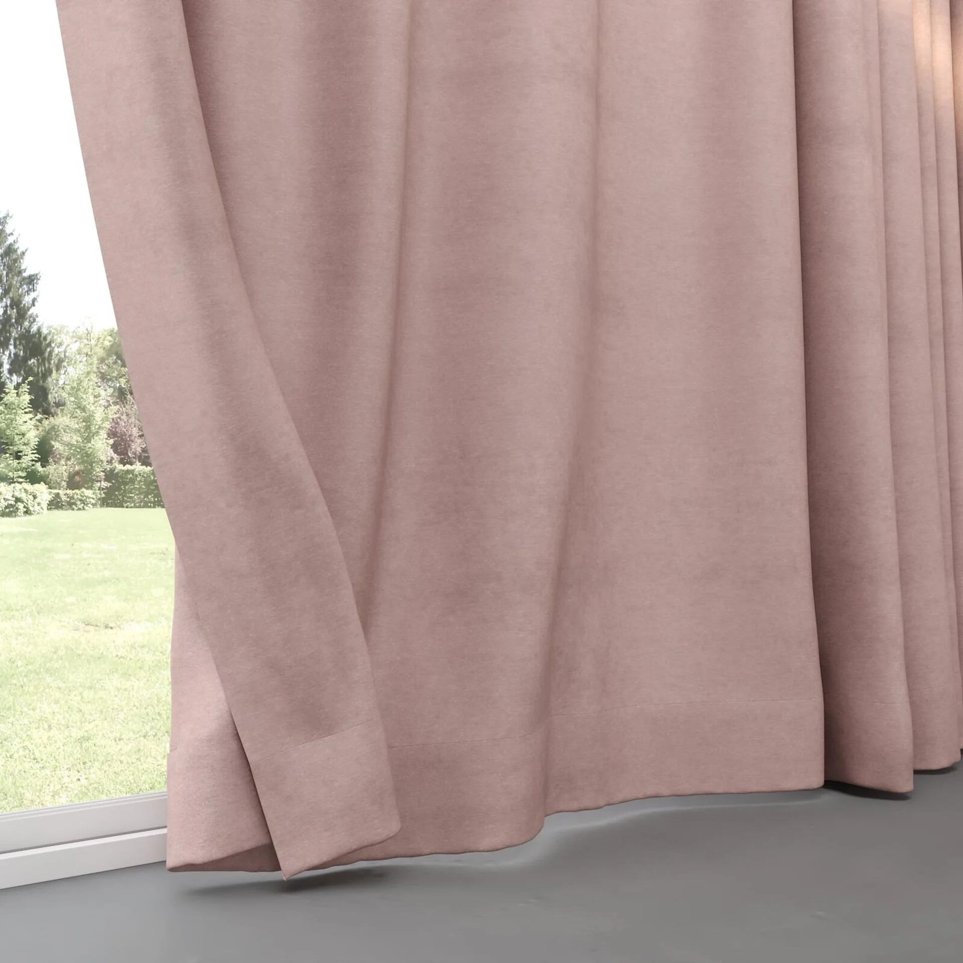 Bottom view of Baron Petal, pinch pleat