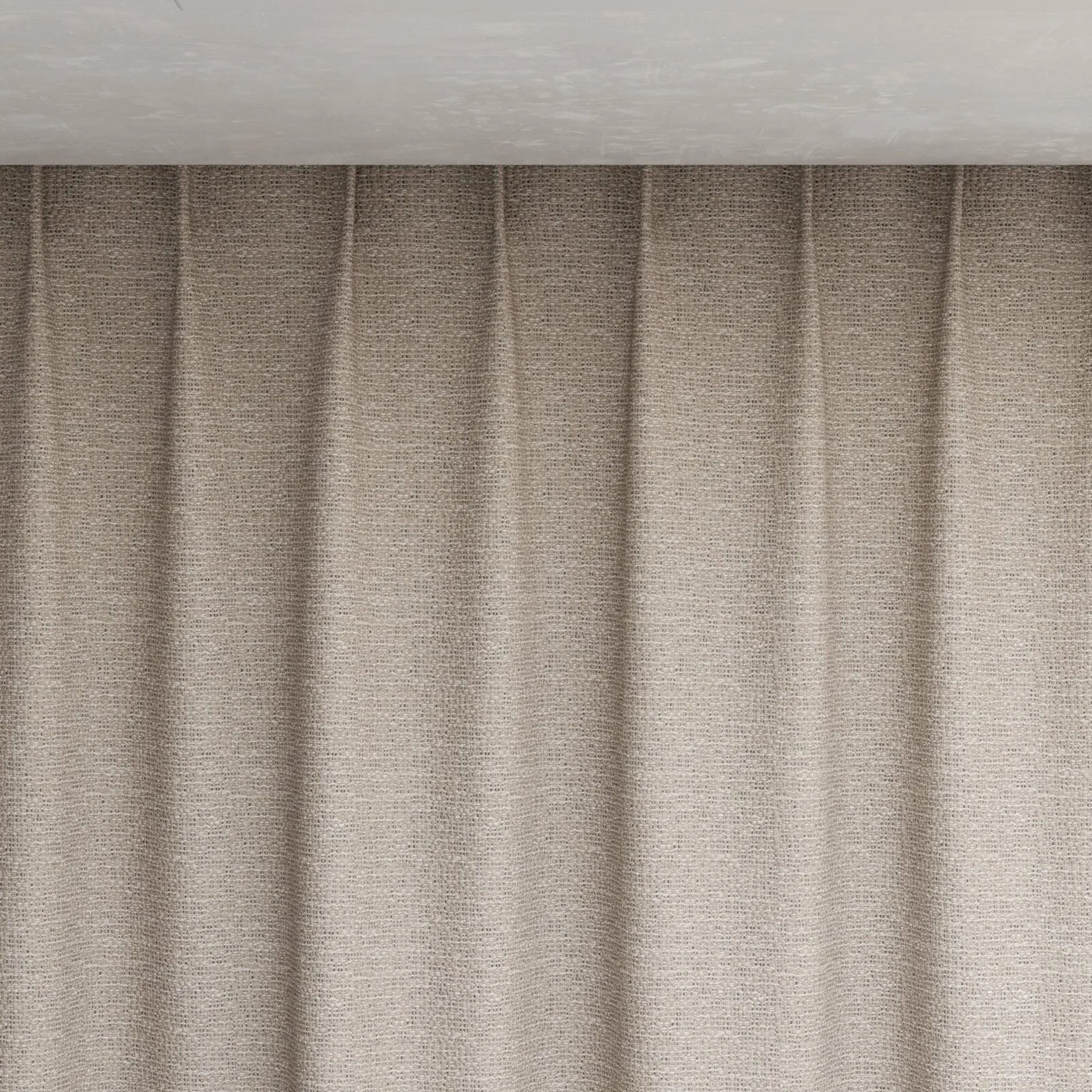 Top view of Cestino Flax, pinch pleat