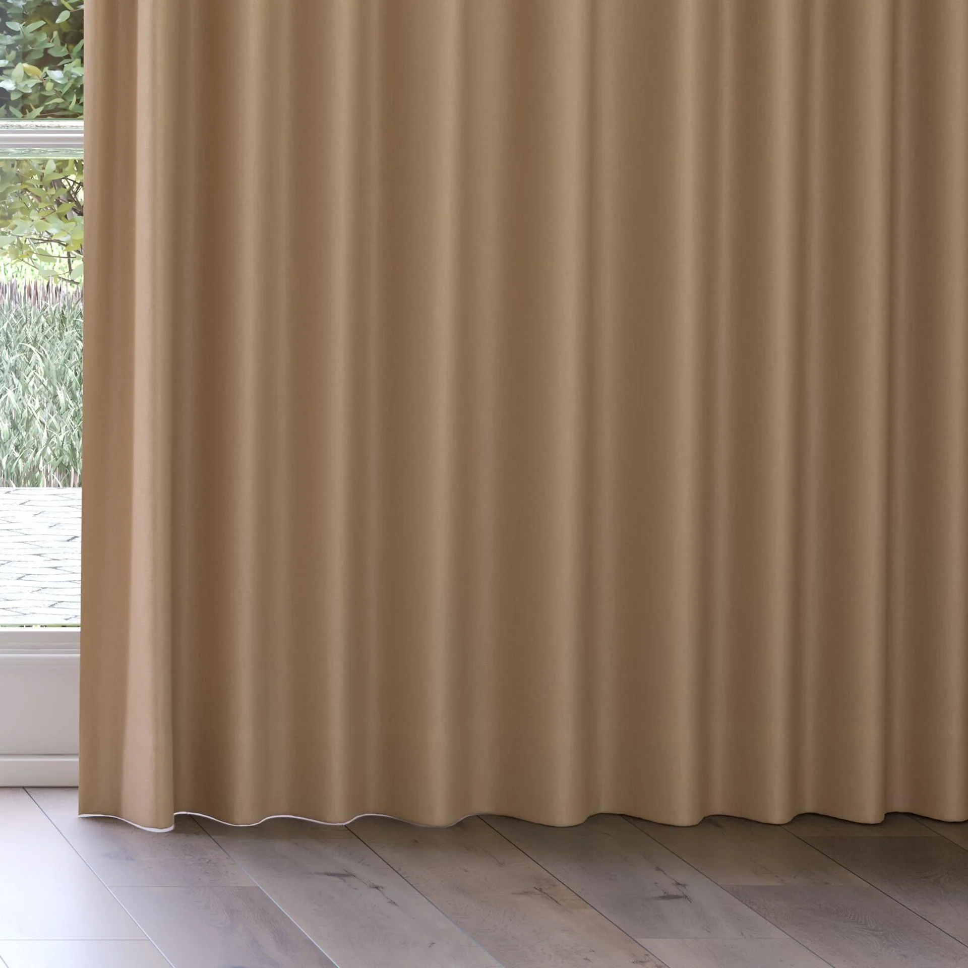 Bottom view of Eternal Buff, on curtain rail