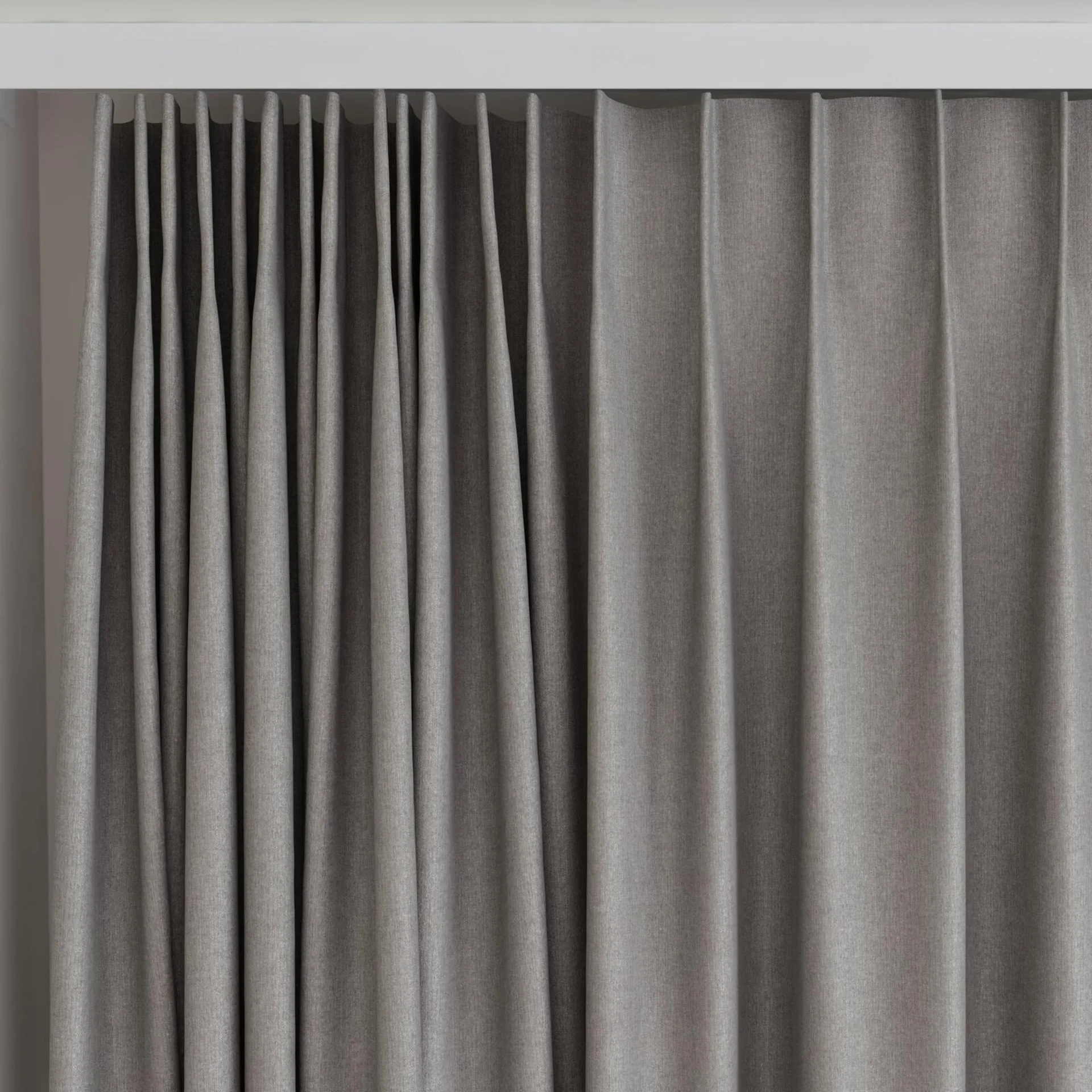 Top view of Cushy Limestone, on curtain rail