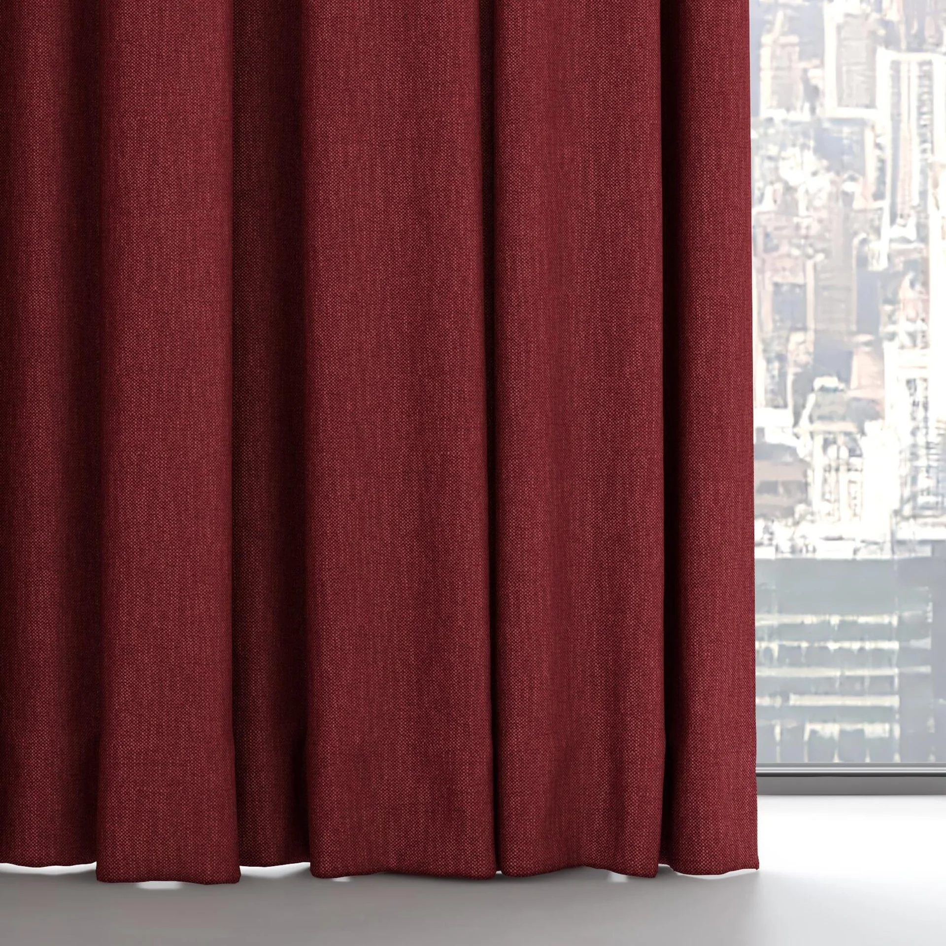 Bottom view of Bronco Burgundy, on hidden rail