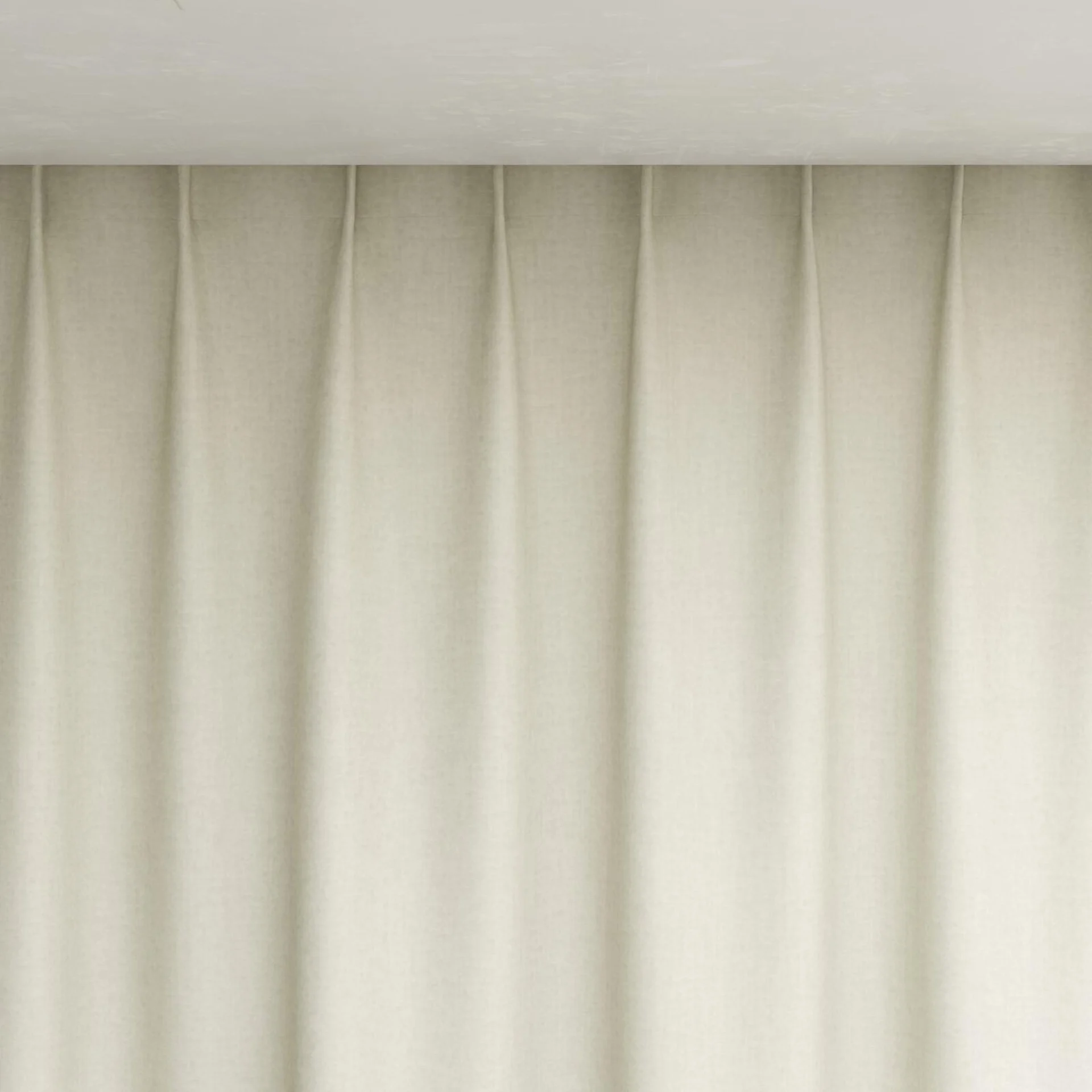 Top view of Cushy Wool, pinch pleat
